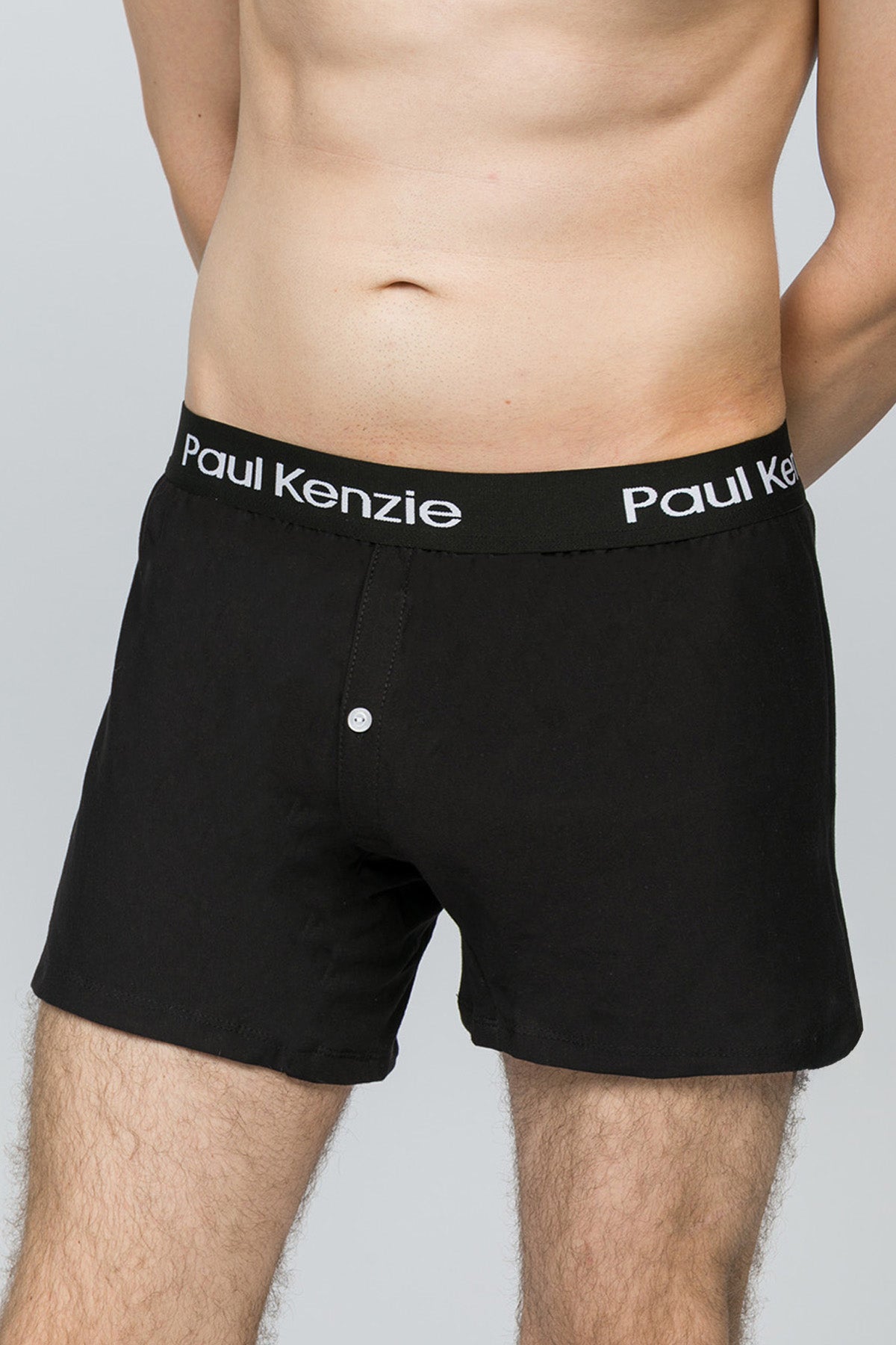 2'Li Erkek Boxer Şort - Button Fly Blackish