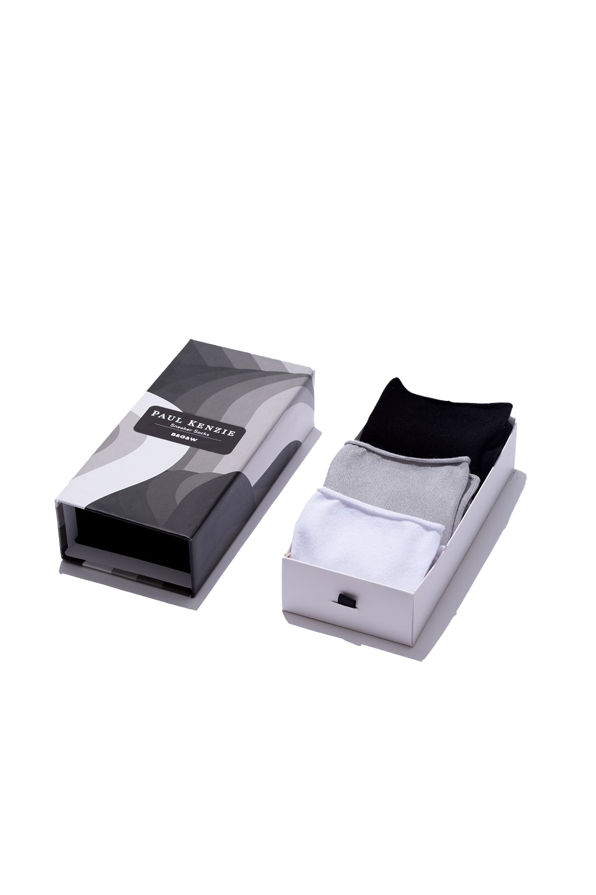 Paul Kenzie-3'lü Lastiksiz Soket Çorap B&G&W-Çorap-2-Milagron.com