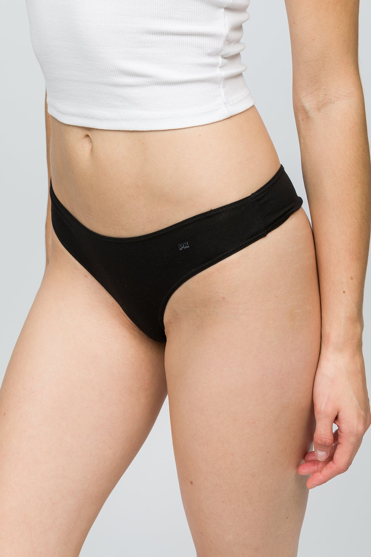 Paul Kenzie-5'li Kadın String Külot All Black-7-Milagron.com