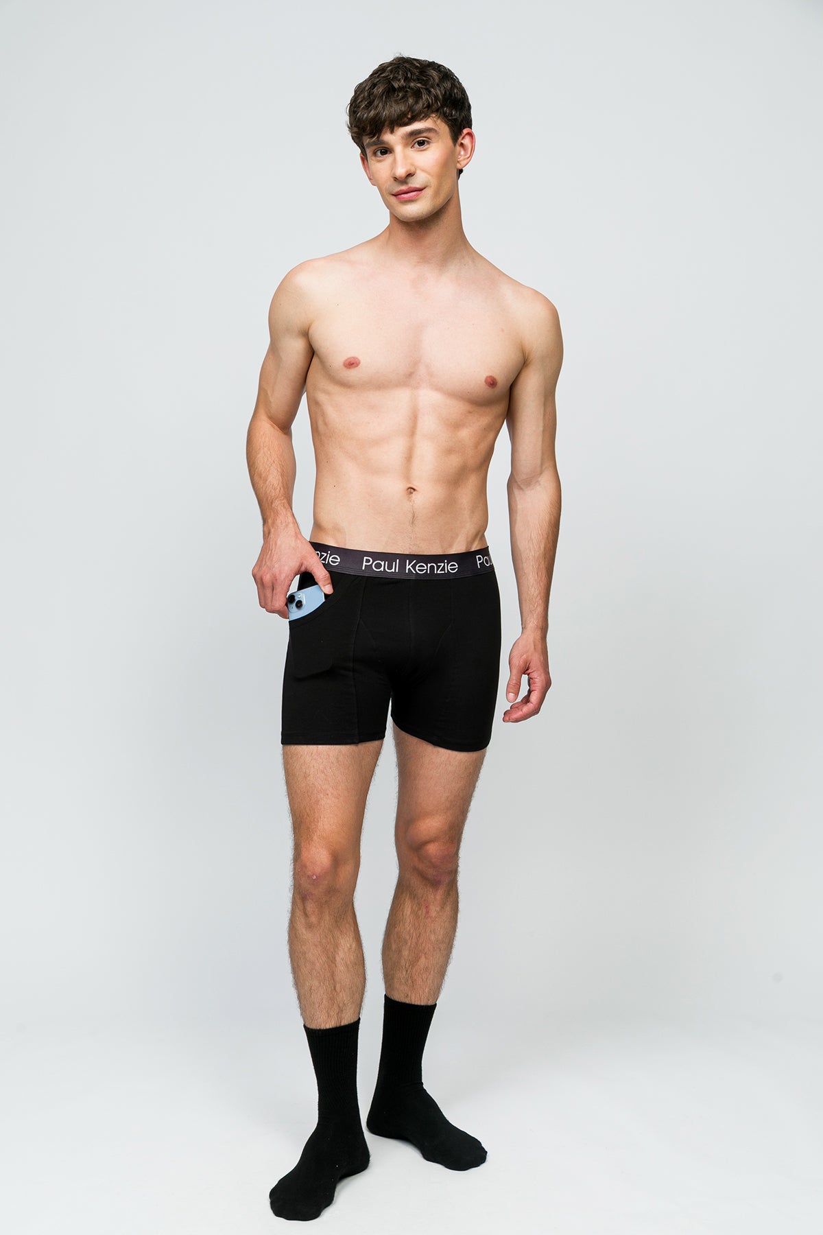 Paul Kenzie-Cepli Erkek Boxer Blackish Pockets-Boxer-4-Milagron.com