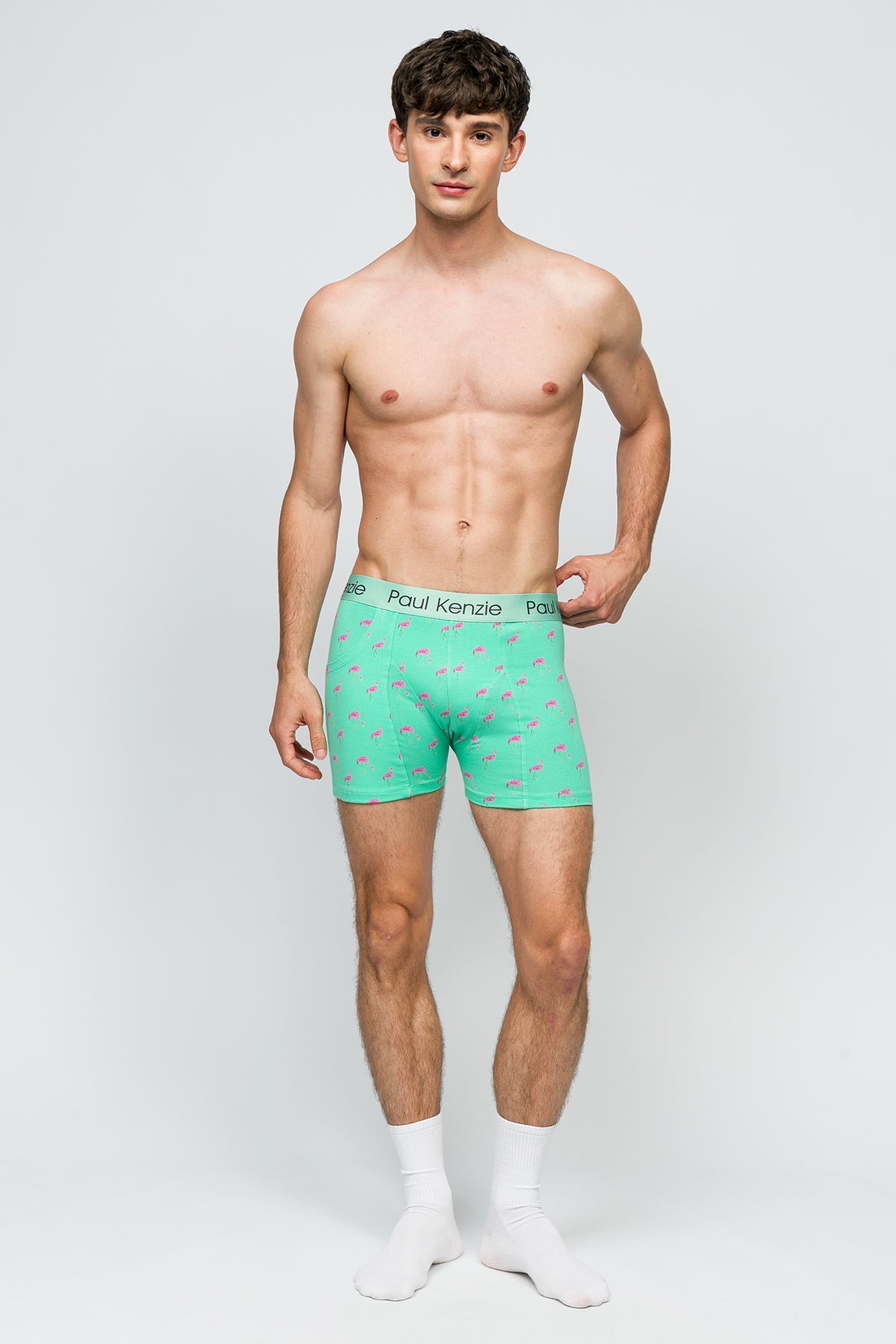 Paul Kenzie-Cepli Erkek Boxer Pink Birdy Pockets-Boxer-3-Milagron.com