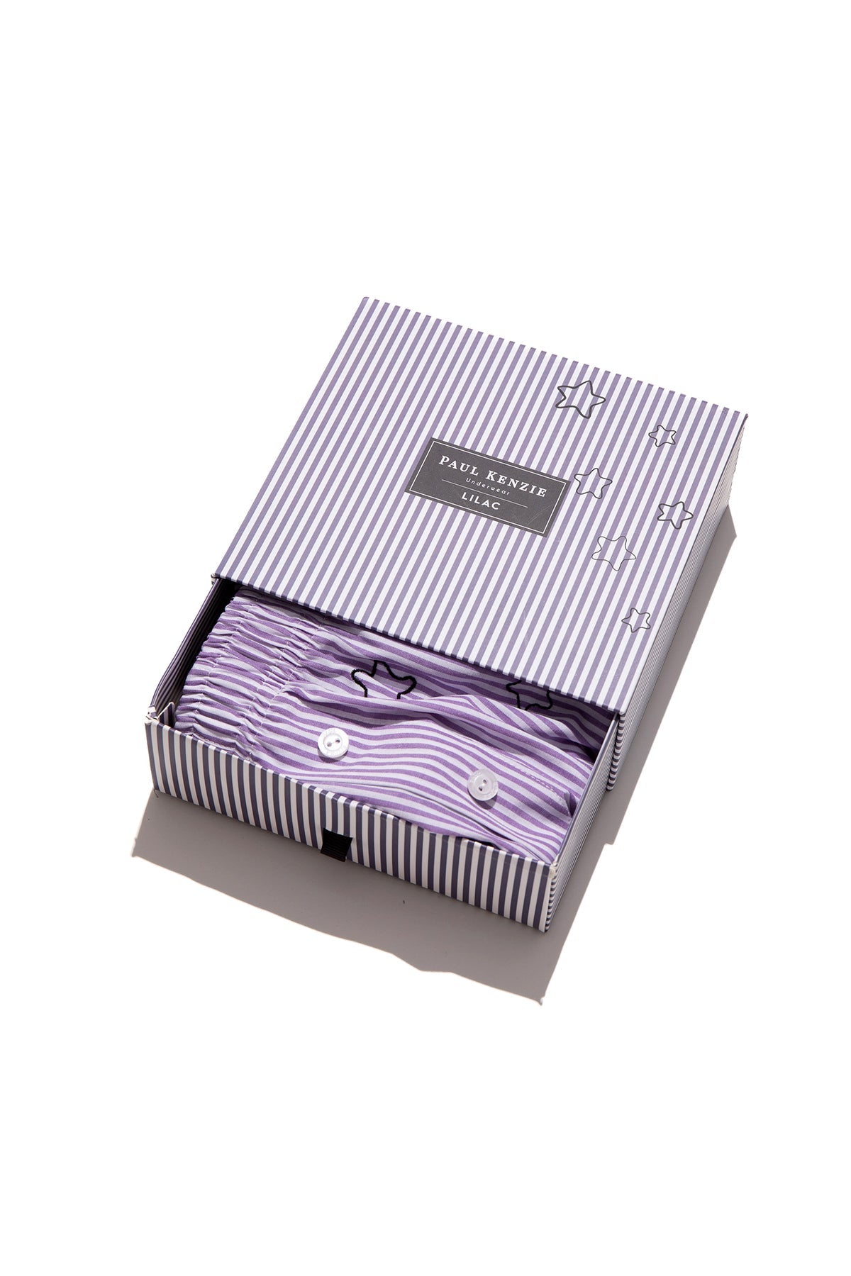 Paul Kenzie-Chill Space Collection Nakışlı Erkek Ev Şort Lilac-Boxer-2-Milagron.com