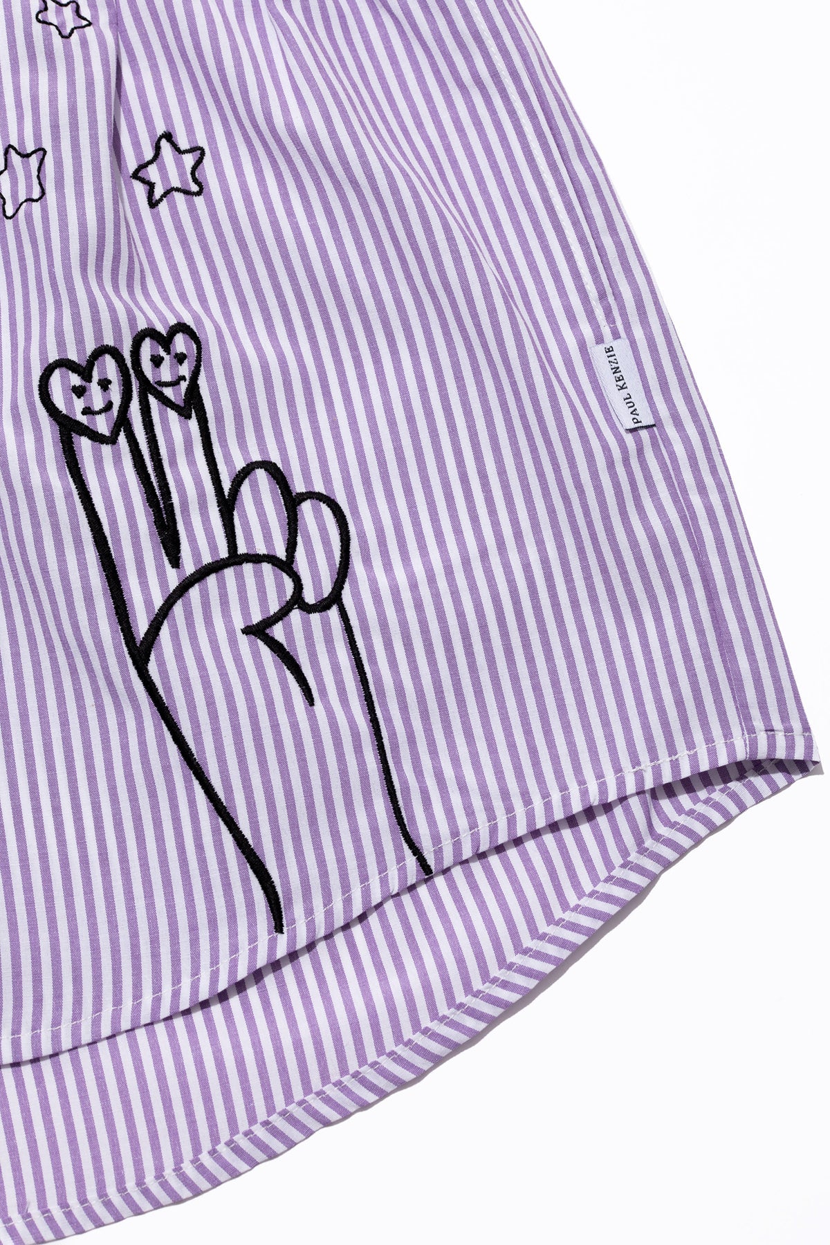 Paul Kenzie-Chill Space Collection Nakışlı Kadın Ev Şort Lilac-Boxer-7-Milagron.com