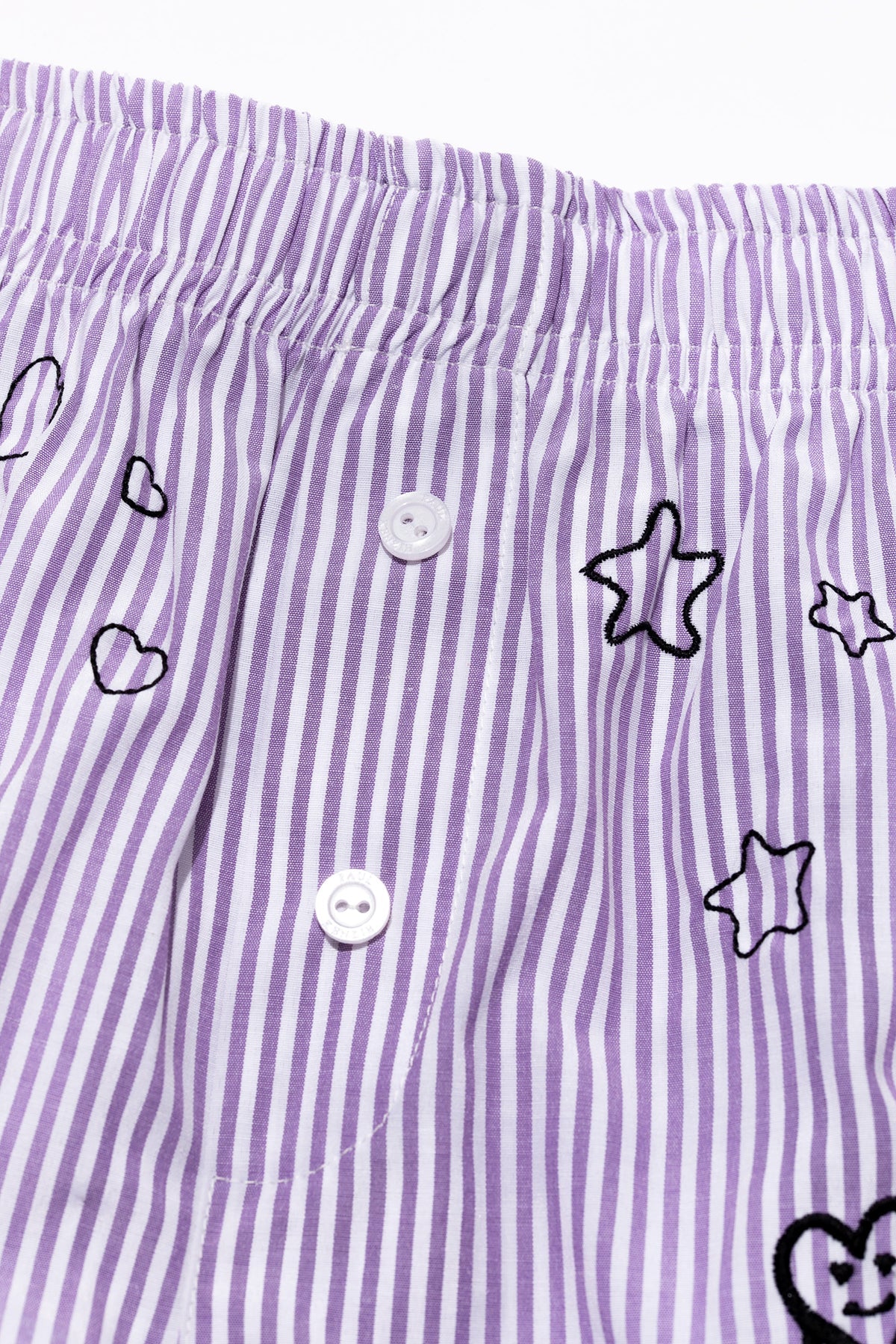 Paul Kenzie-Chill Space Collection Nakışlı Kadın Ev Şort Lilac-Boxer-8-Milagron.com