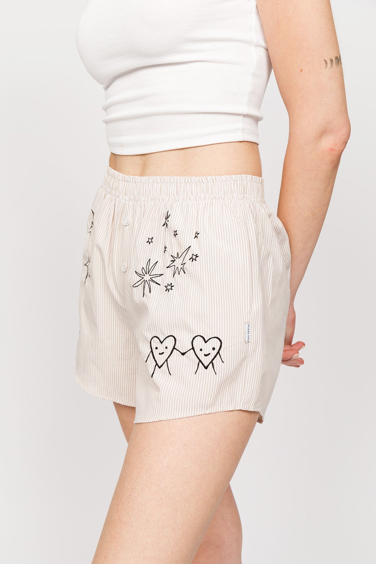 Paul Kenzie-Chill Space Collection Nakışlı Kadın Ev Şort Sandy-Boxer-5-Milagron.com