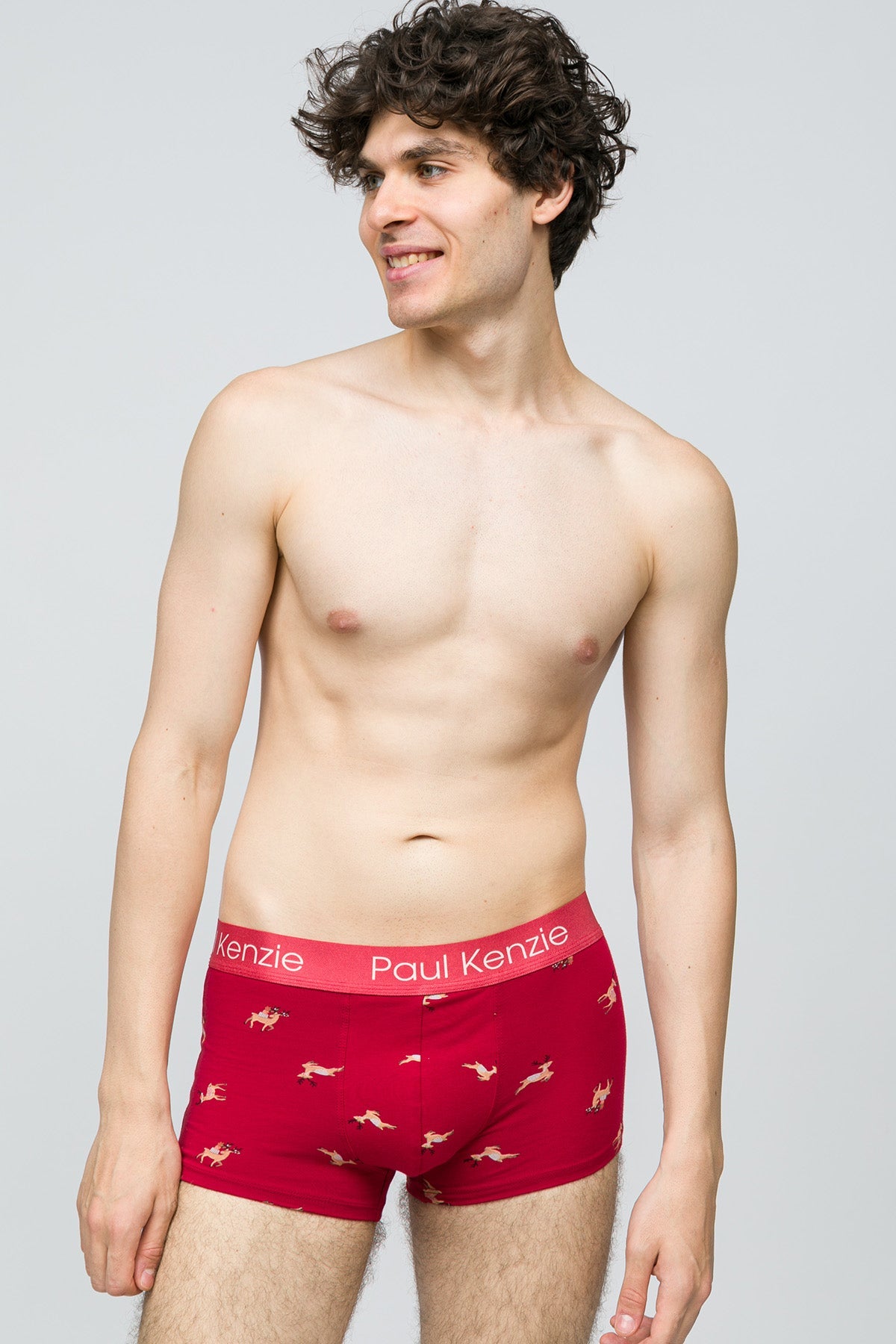 Paul Kenzie-Christmas Collection Erkek Trunk Boxer Reindeer Kisses-4-Milagron.com