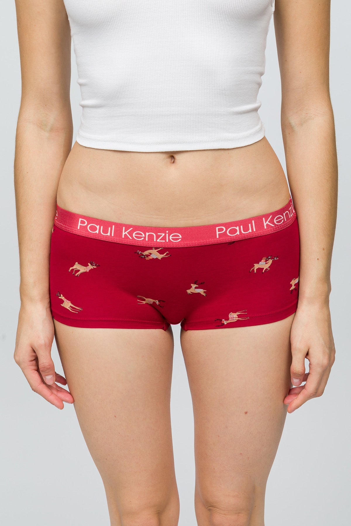 Paul Kenzie-Christmas Collection Kadın Boyshort Külot Reindeer Kisses-5-Milagron.com