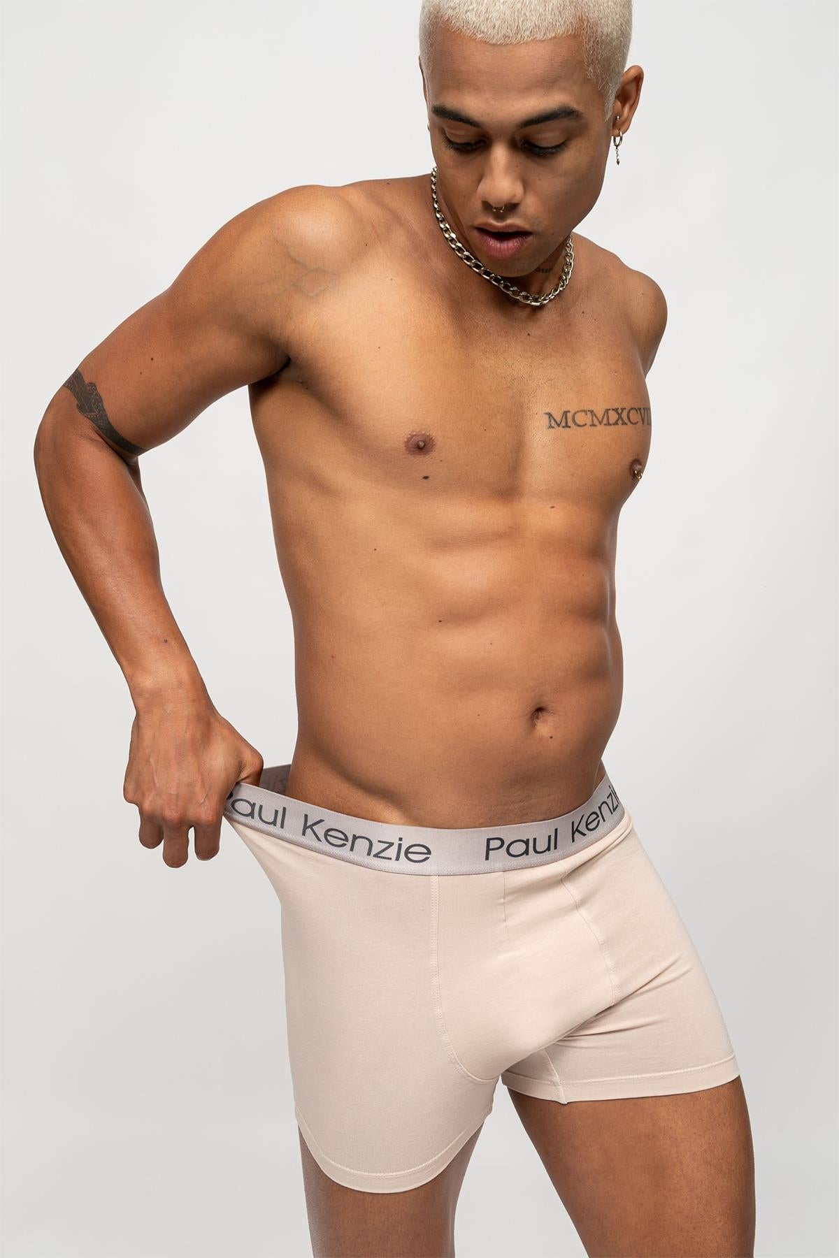 Paul Kenzie-Comfort Flex 3'lü Erkek Boxer Rainbow Nude-Boxer-4-Milagron.com