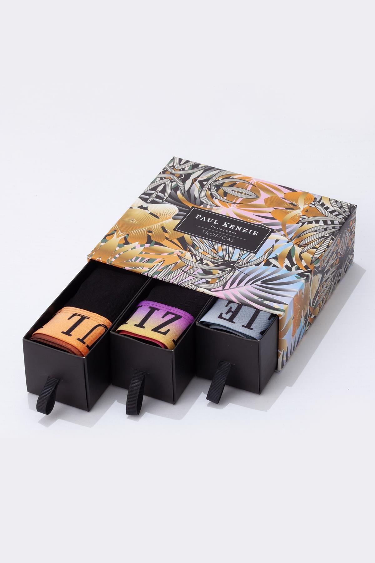 Paul Kenzie-Comfort Flex 3'lü Erkek Boxer Tropical-Boxer-1-Milagron.com