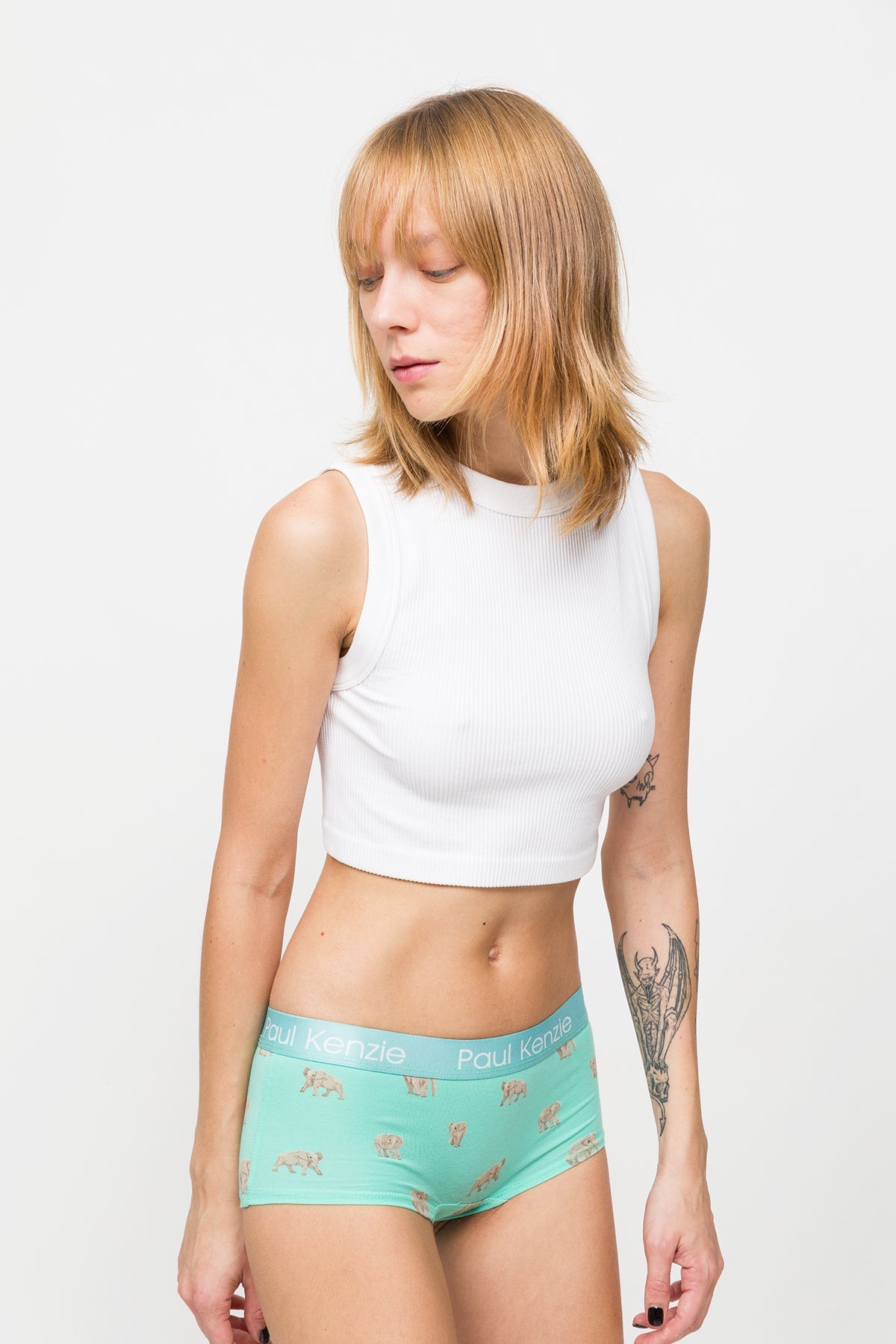 Paul Kenzie-Desenli Kadın Boyshort Külot – Eco Characters – Elephantastic-Boyshort Külot-4-Milagron.com