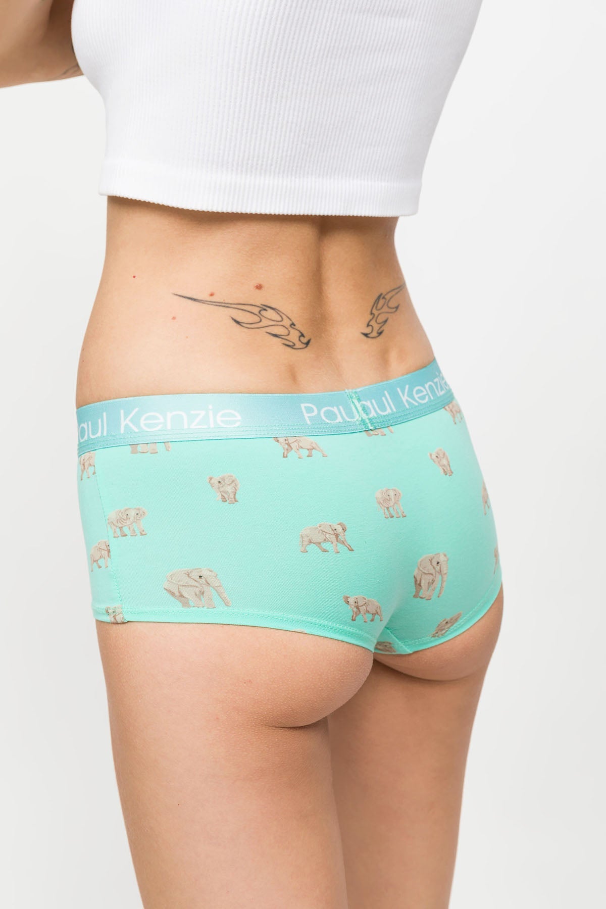 Paul Kenzie-Desenli Kadın Boyshort Külot – Eco Characters – Elephantastic-Boyshort Külot-6-Milagron.com