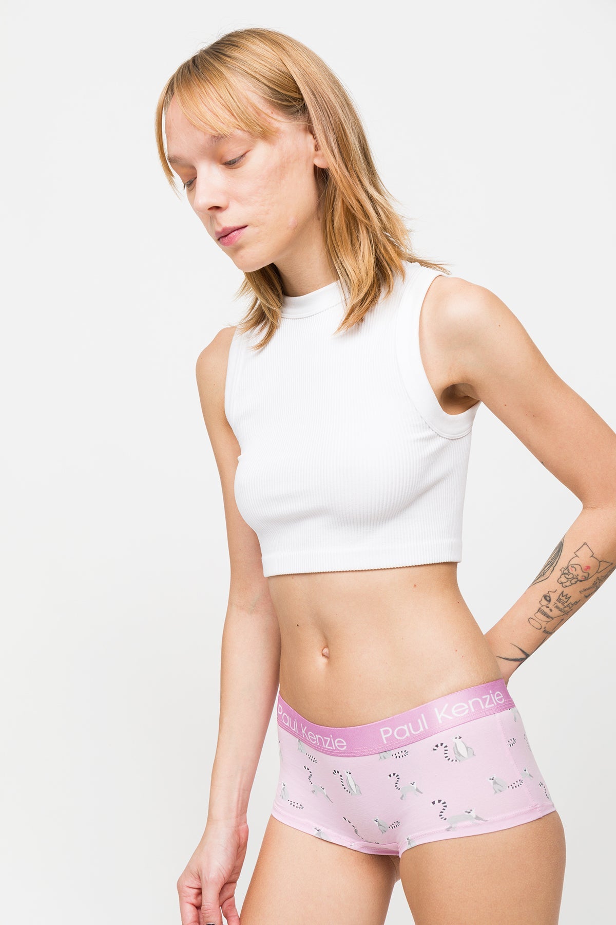 Paul Kenzie-Desenli Kadın Boyshort Külot – Eco Characters – Lemur-Boyshort Külot-5-Milagron.com