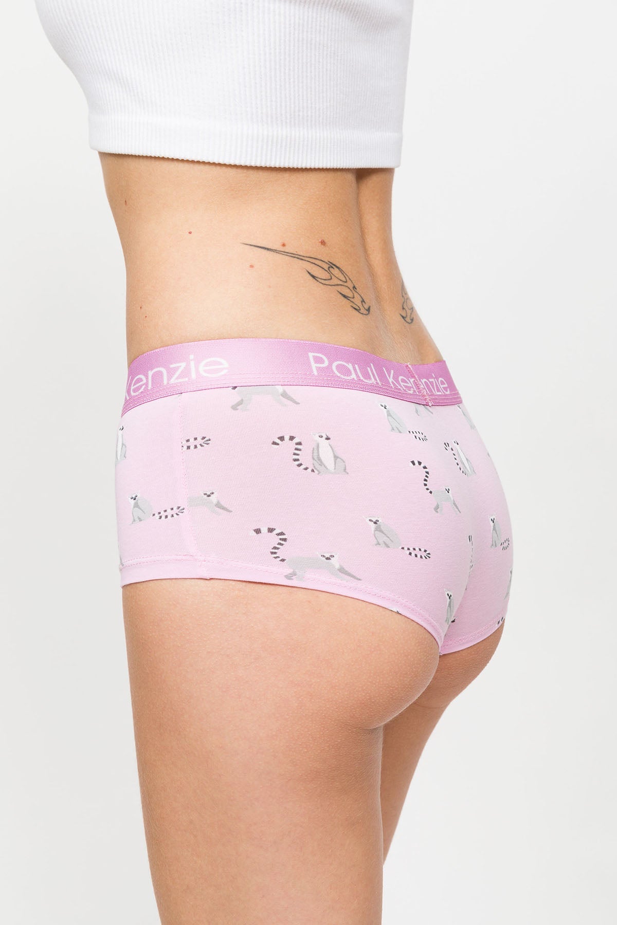 Paul Kenzie-Desenli Kadın Boyshort Külot – Eco Characters – Lemur-Boyshort Külot-7-Milagron.com