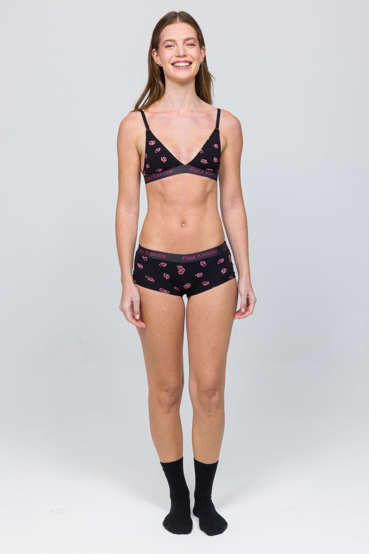 Paul Kenzie-Desenli Kadın Boyshort Külot Valentine Collection Lovelock-3-Milagron.com