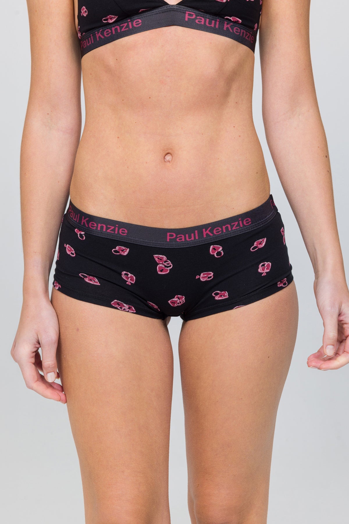 Paul Kenzie-Desenli Kadın Boyshort Külot Valentine Collection Lovelock-5-Milagron.com