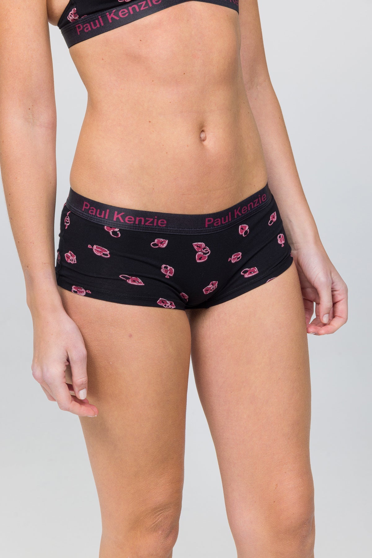 Paul Kenzie-Desenli Kadın Boyshort Külot Valentine Collection Lovelock-6-Milagron.com