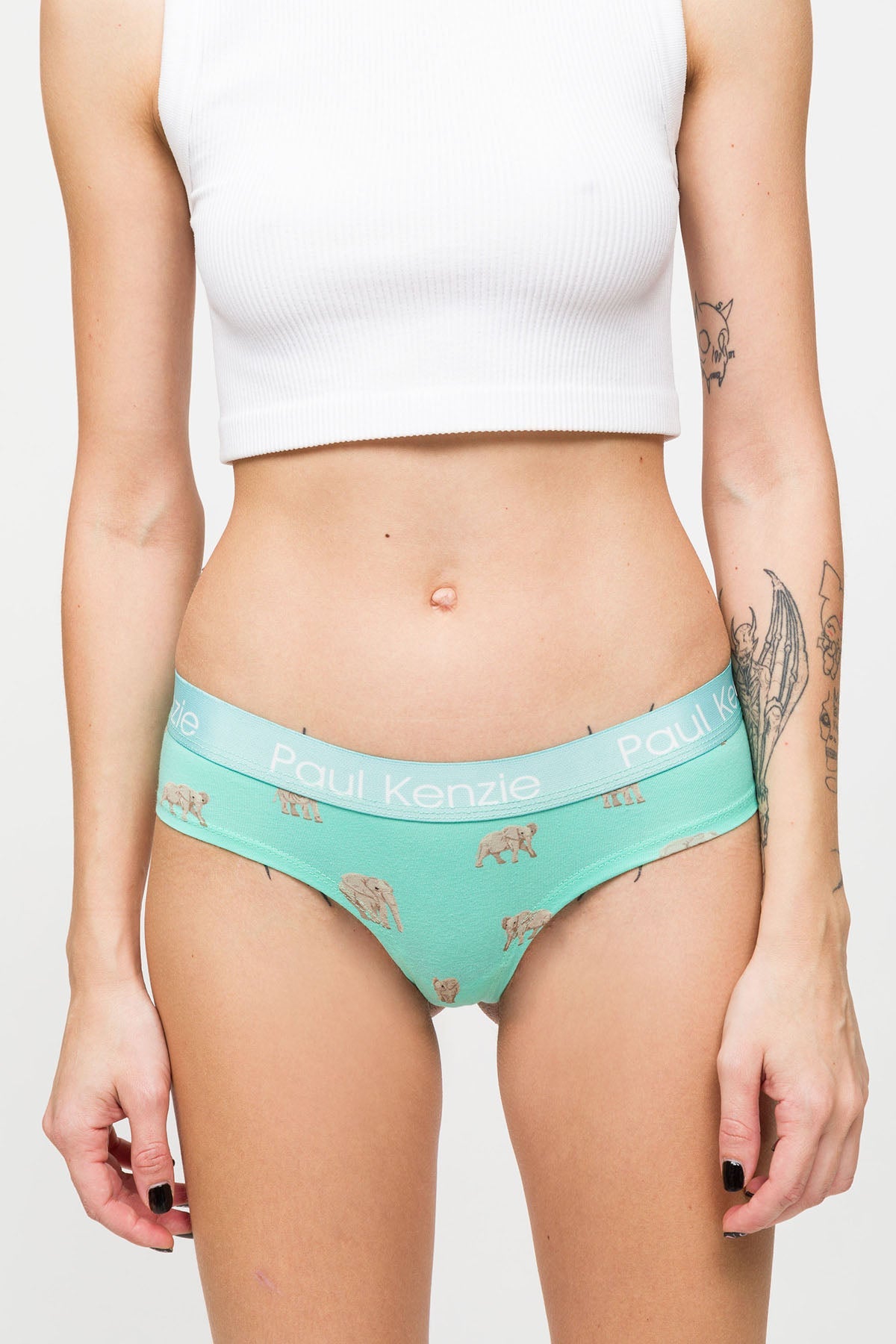 Paul Kenzie-Desenli Kadın Cheeky Külot – Eco Characters – Elephantastic-Cheeky Külot-4-Milagron.com