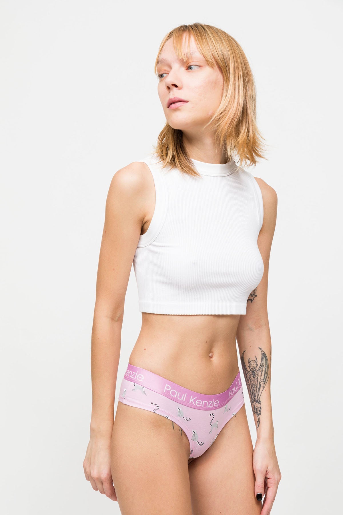 Paul Kenzie-Desenli Kadın Cheeky Külot – Eco Characters – Lemur-Cheeky Külot-4-Milagron.com