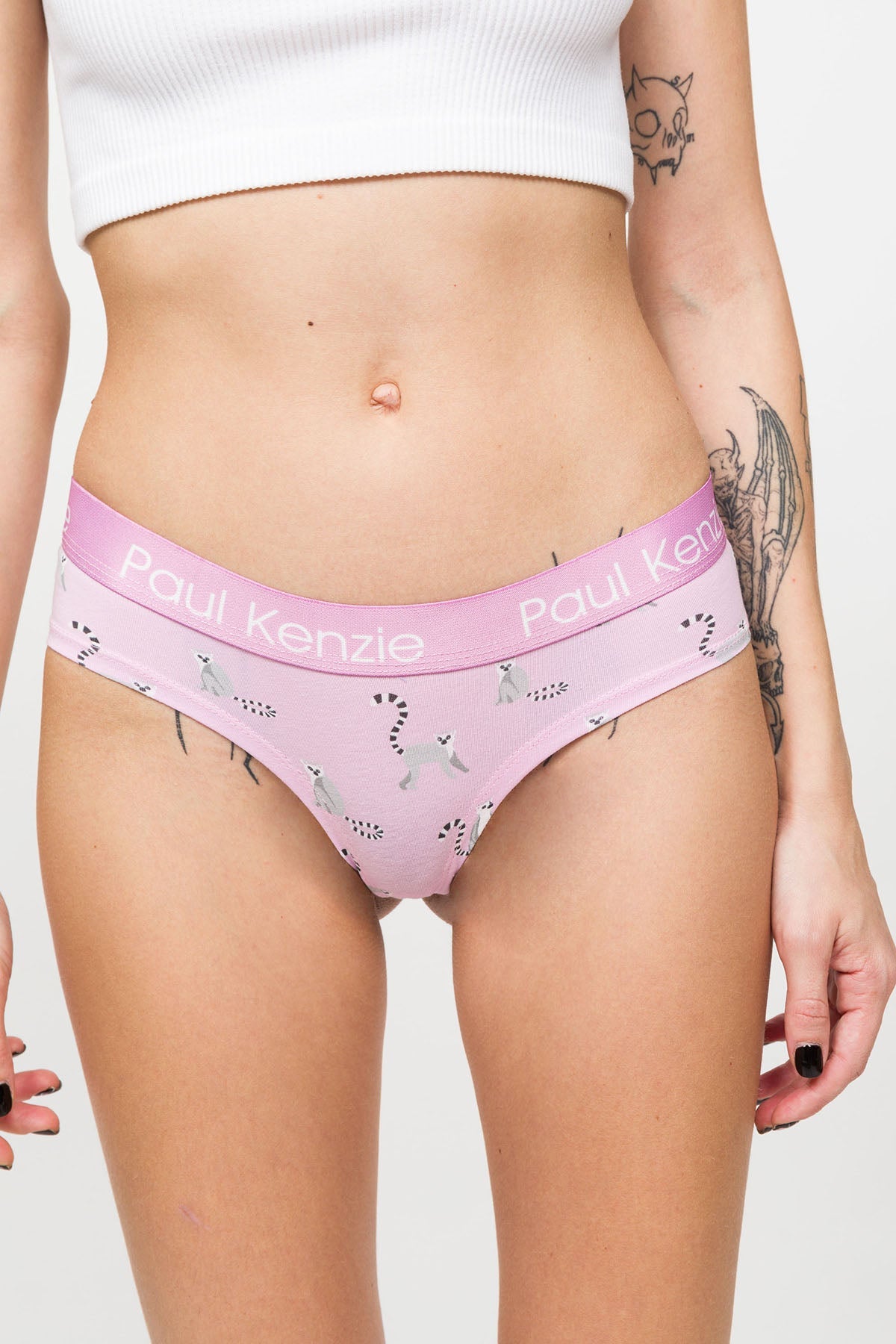 Paul Kenzie-Desenli Kadın Cheeky Külot – Eco Characters – Lemur-Cheeky Külot-5-Milagron.com