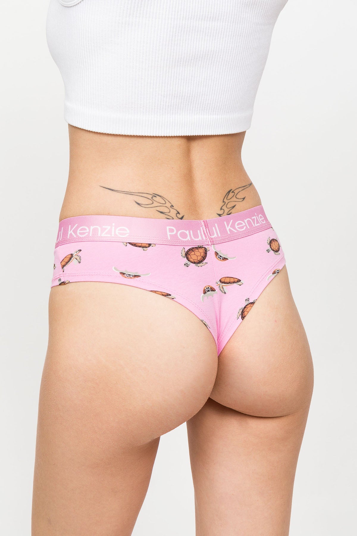 Paul Kenzie-Desenli Kadın Cheeky Külot – Eco Characters – Turtley-Cheeky Külot-7-Milagron.com