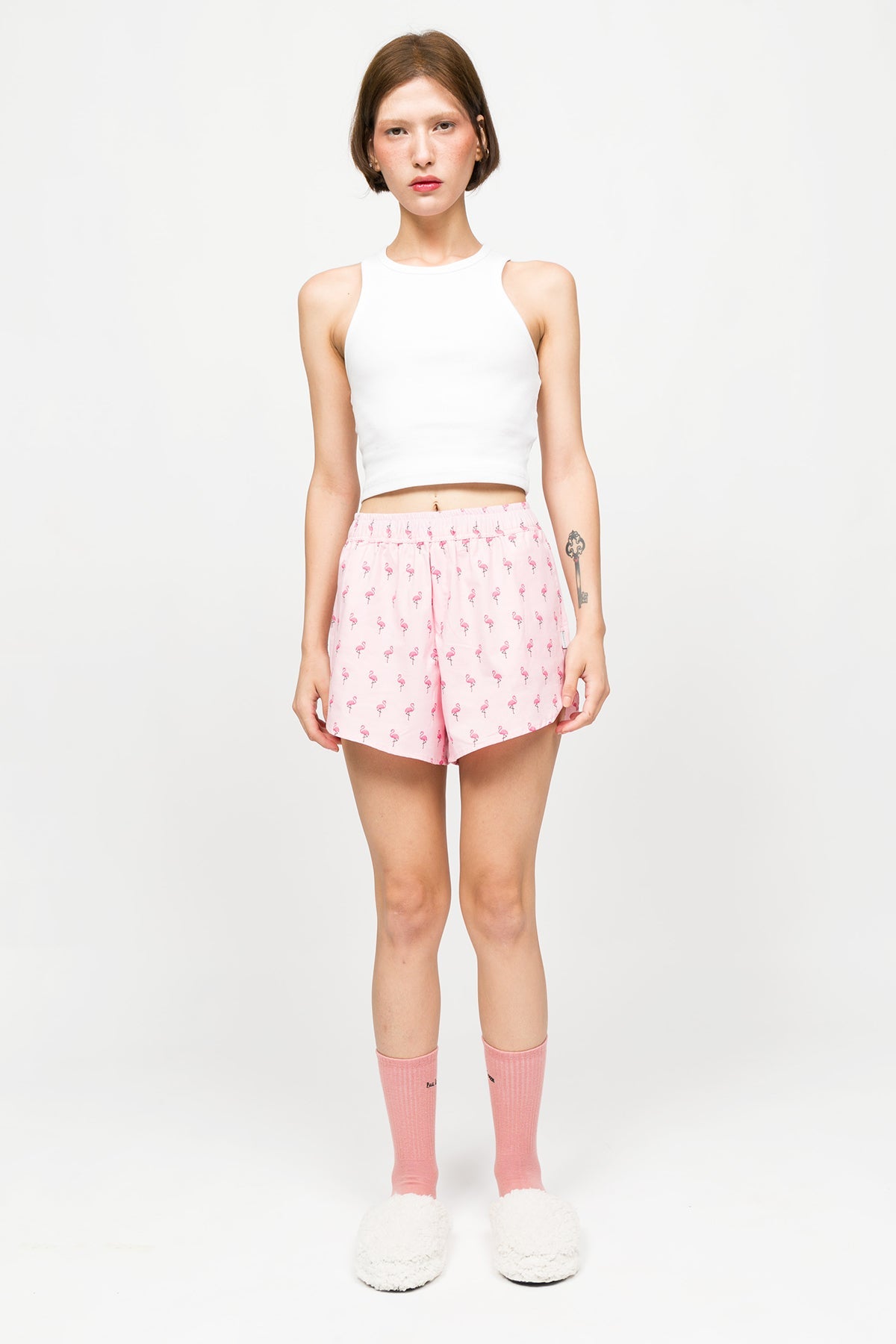 Paul Kenzie-Desenli Kadın Ev Şort – Chill Space Collection – Flamazing-Ev Şort-3-Milagron.com