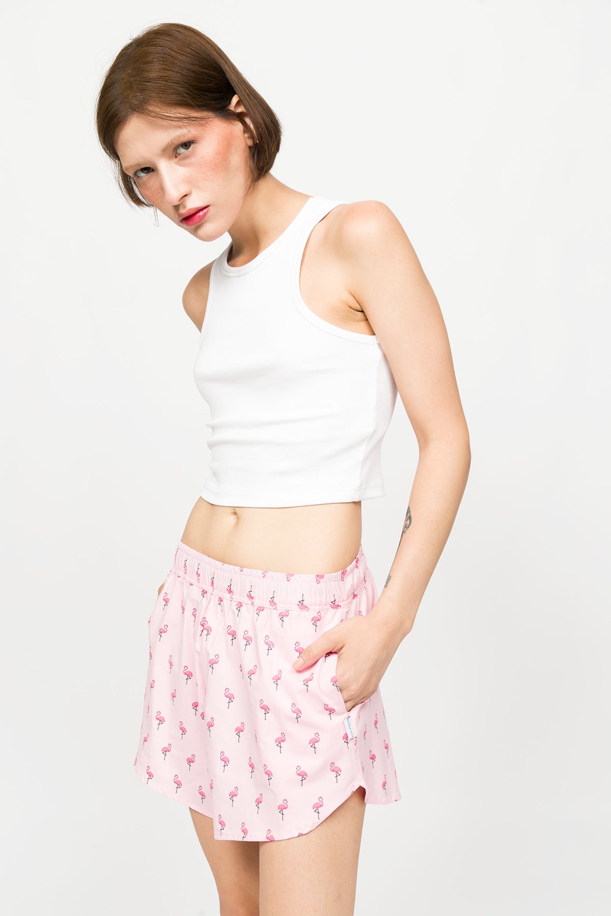 Paul Kenzie-Desenli Kadın Ev Şort – Chill Space Collection – Flamazing-Ev Şort-4-Milagron.com