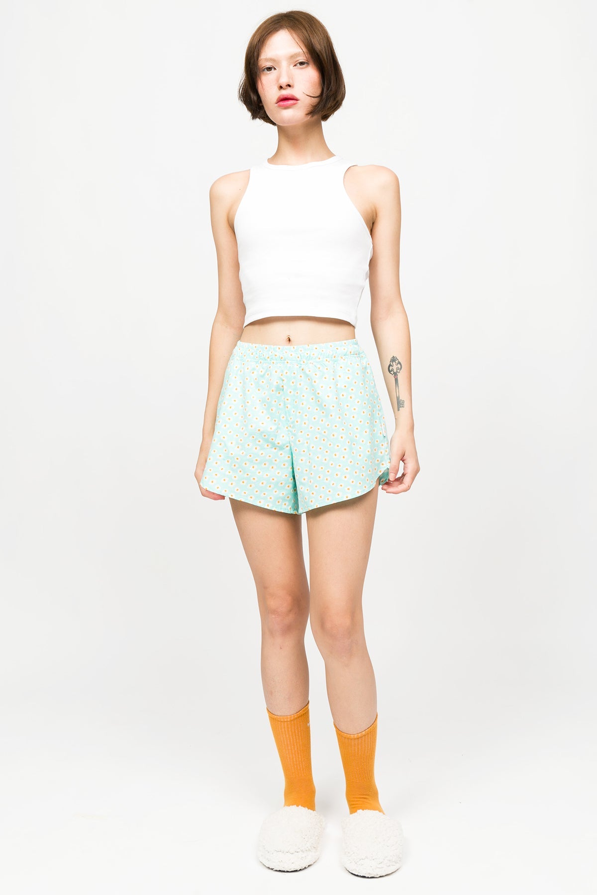 Paul Kenzie-Desenli Kadın Ev Şort – Chill Space Collection – Sunny Side Up-Ev Şort-3-Milagron.com