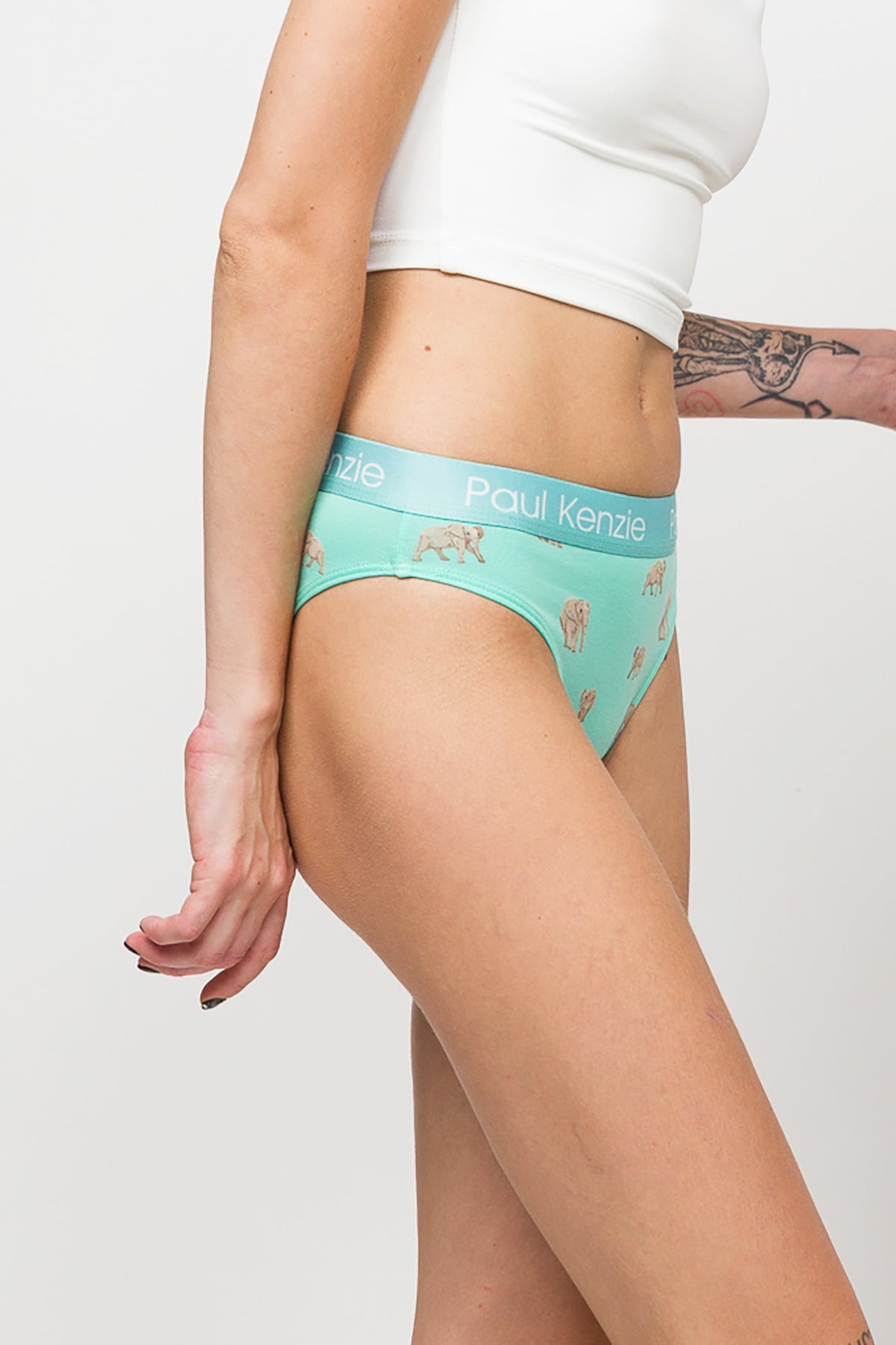 Paul Kenzie-Desenli Kadın Slip Külot – Eco Characters – Elephantastic-Slip Külot-5-Milagron.com