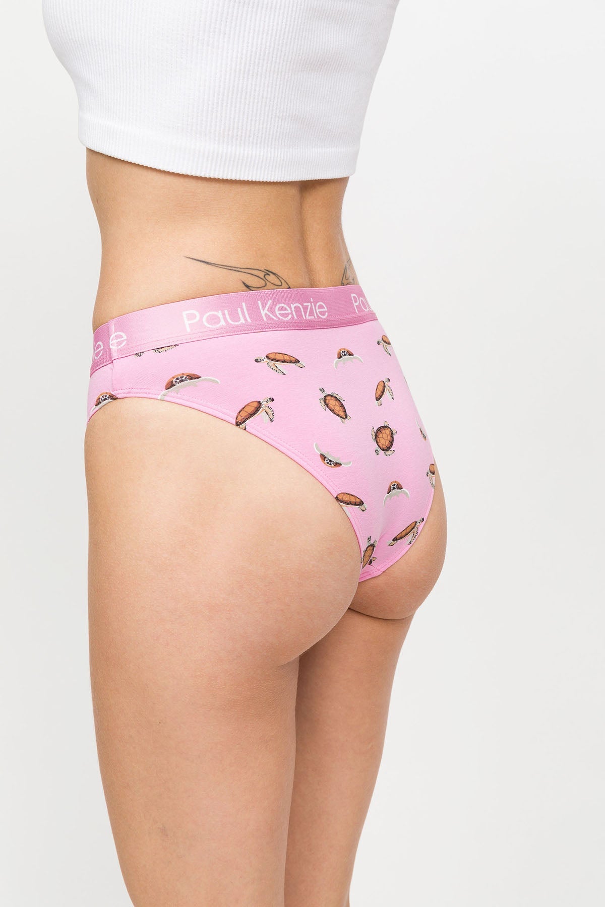 Paul Kenzie-Desenli Kadın Slip Külot – Eco Characters – Turtley-Slip Külot-6-Milagron.com