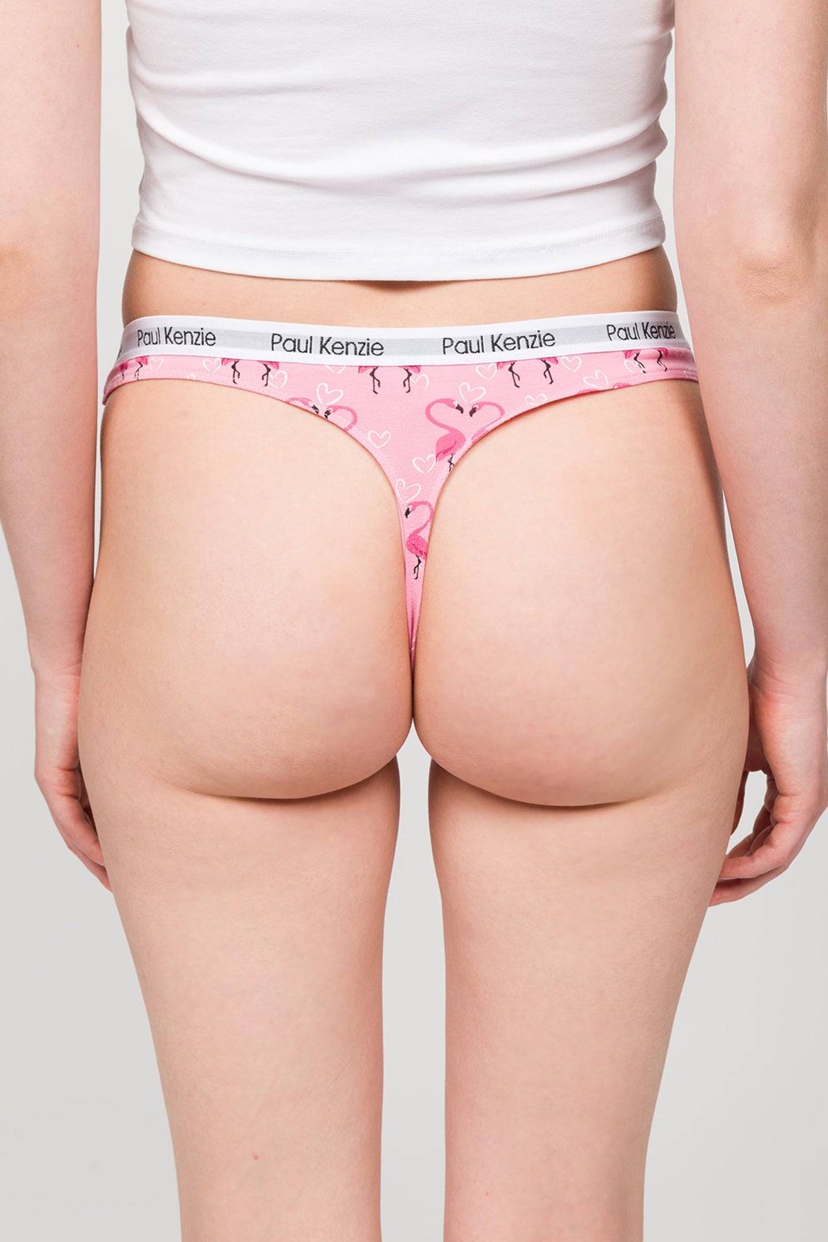 Paul Kenzie-Desenli Kadın String Külot Couple Collection Flovemingo-String-5-Milagron.com