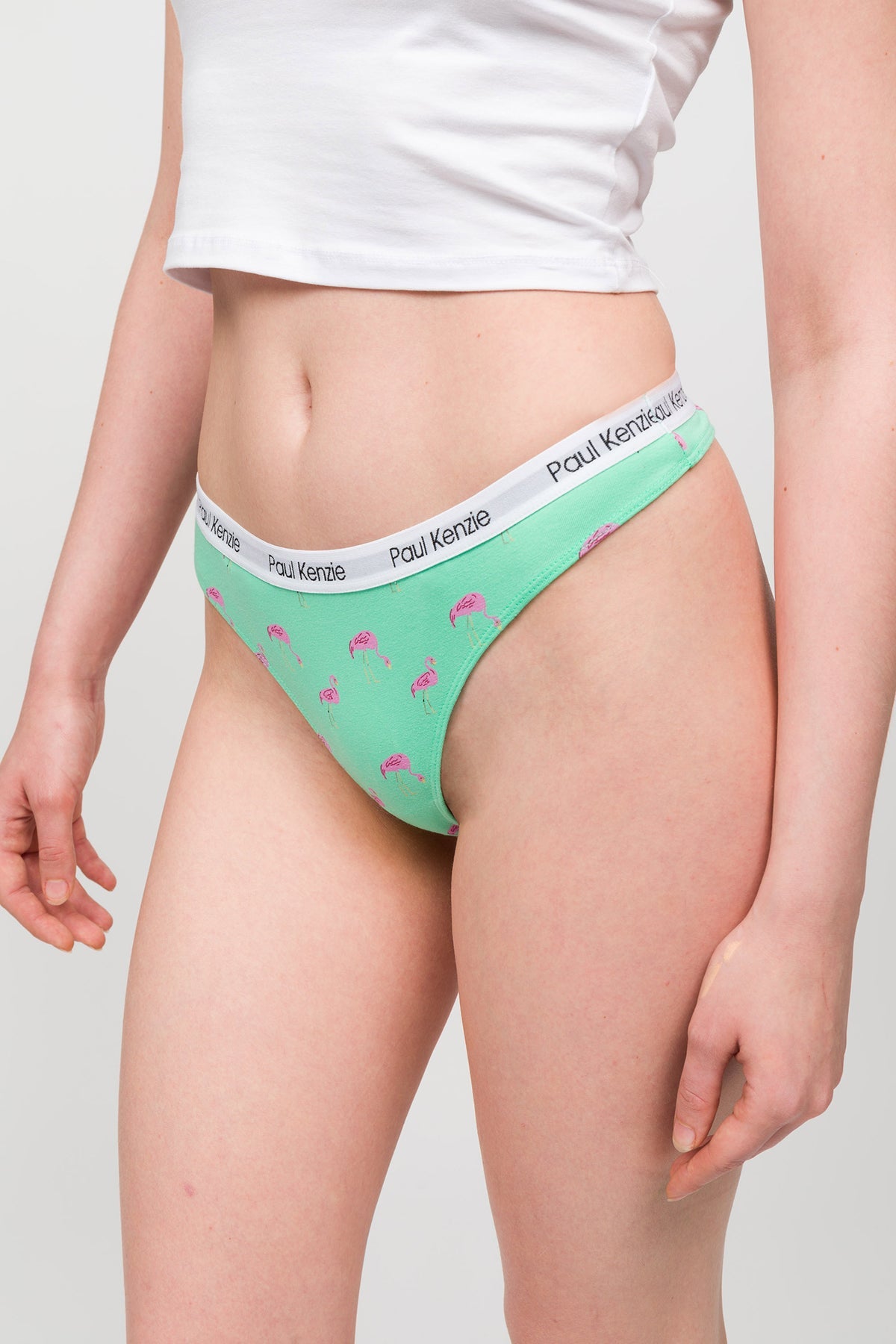 Paul Kenzie-Desenli Kadın String Külot Couple Collection Pink Birdy-String-4-Milagron.com