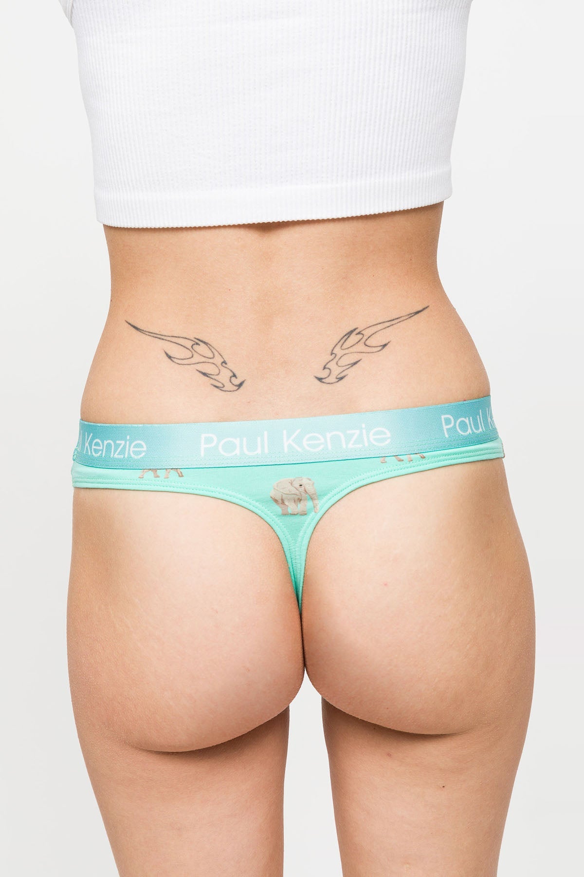 Paul Kenzie-Desenli Kadın String Külot – Eco Characters – Elephantastic-String-5-Milagron.com