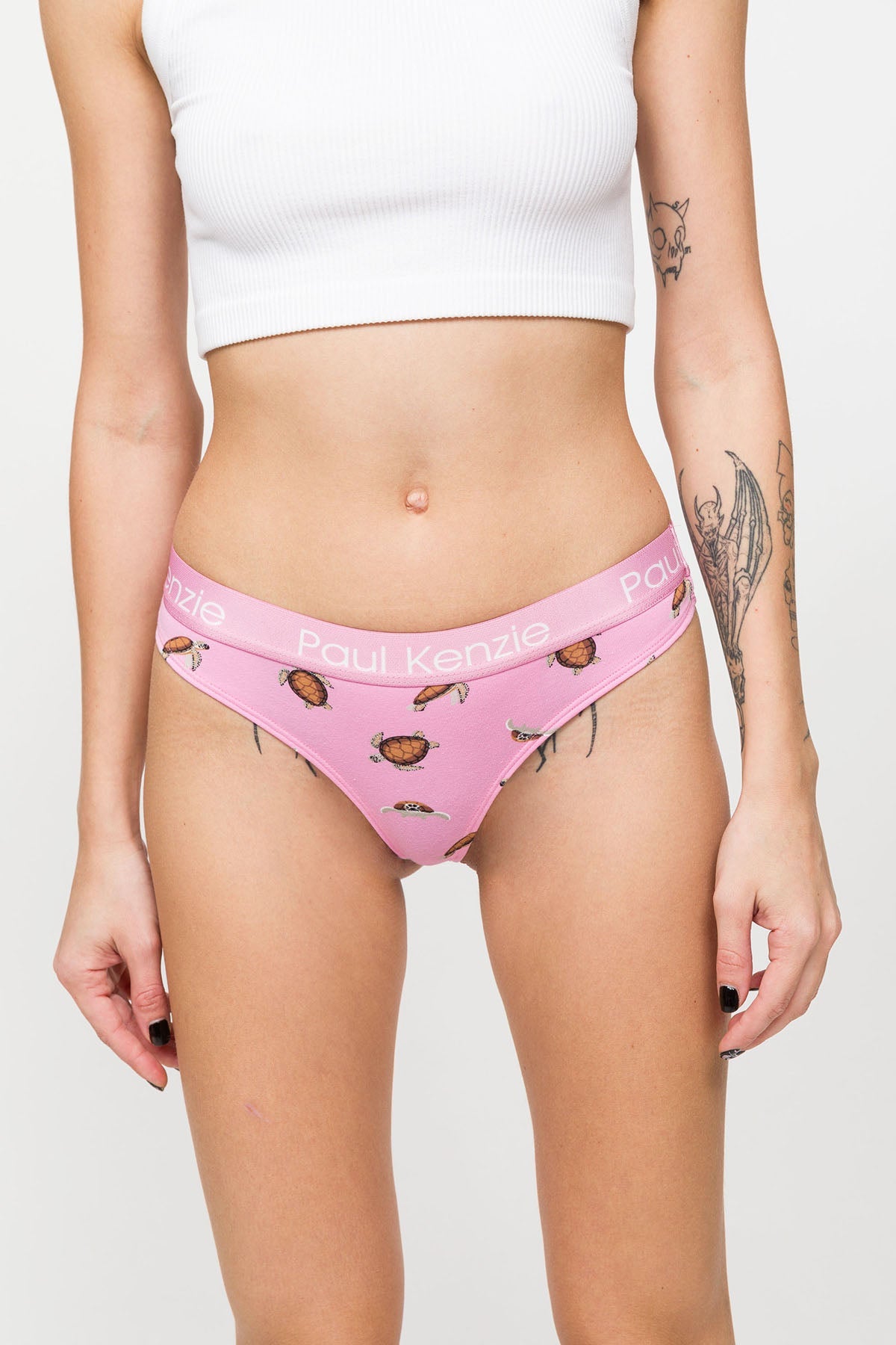 Paul Kenzie-Desenli Kadın String Külot – Eco Characters – Turtley-String-5-Milagron.com