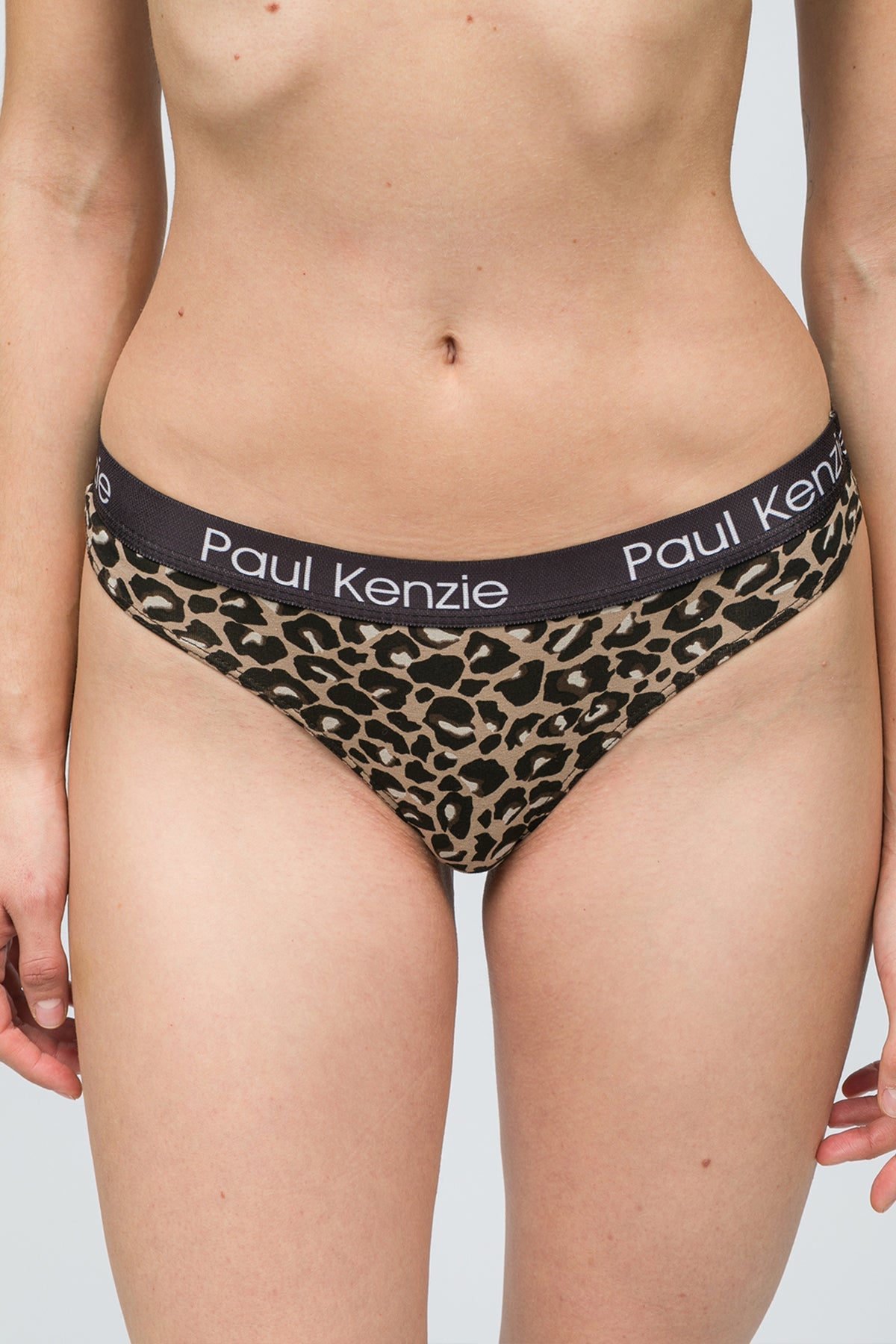 Paul Kenzie-Desenli Kadın String Külot Leopard-5-Milagron.com