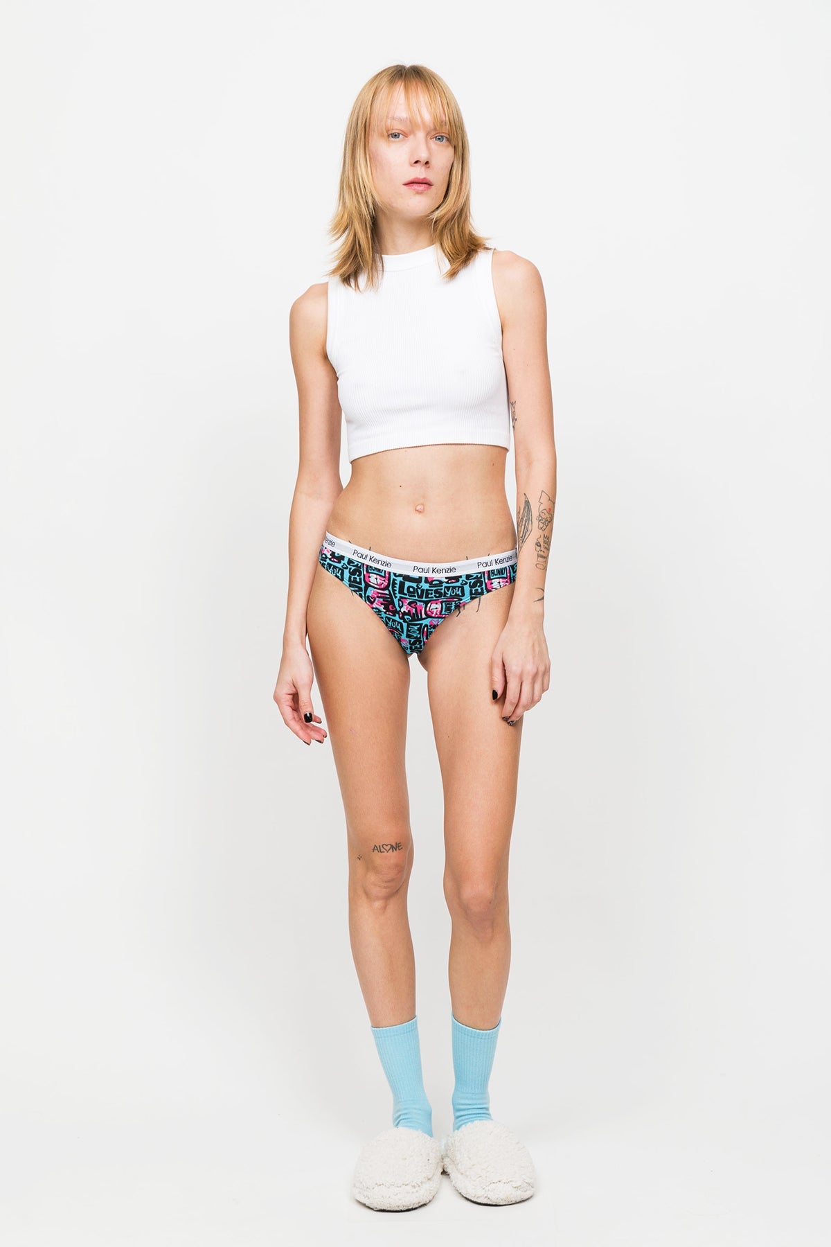 Paul Kenzie-Desenli Kadın String Külot – Unique Effect – Love Bunny-String-3-Milagron.com