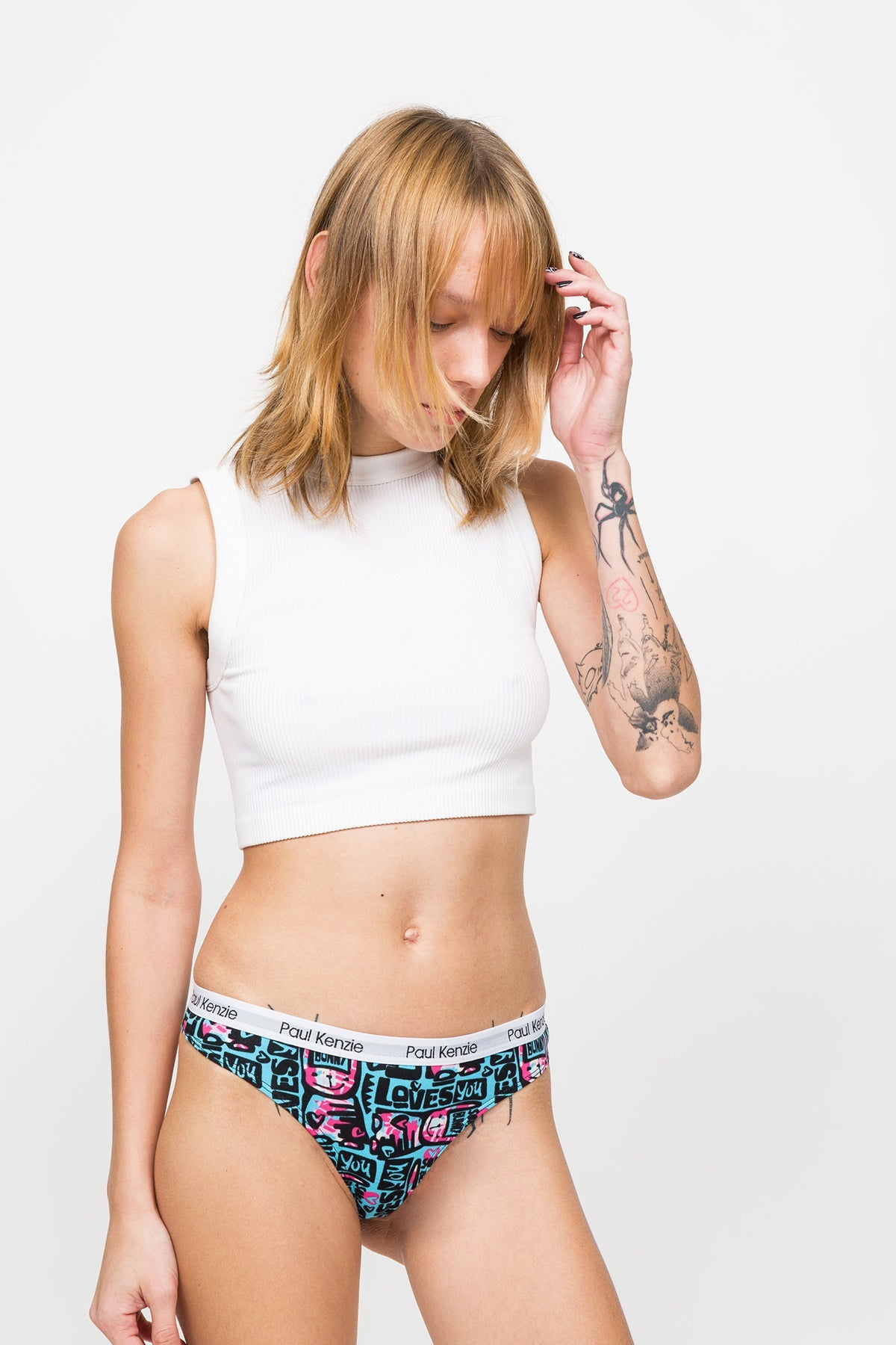 Paul Kenzie-Desenli Kadın String Külot – Unique Effect – Love Bunny-String-4-Milagron.com