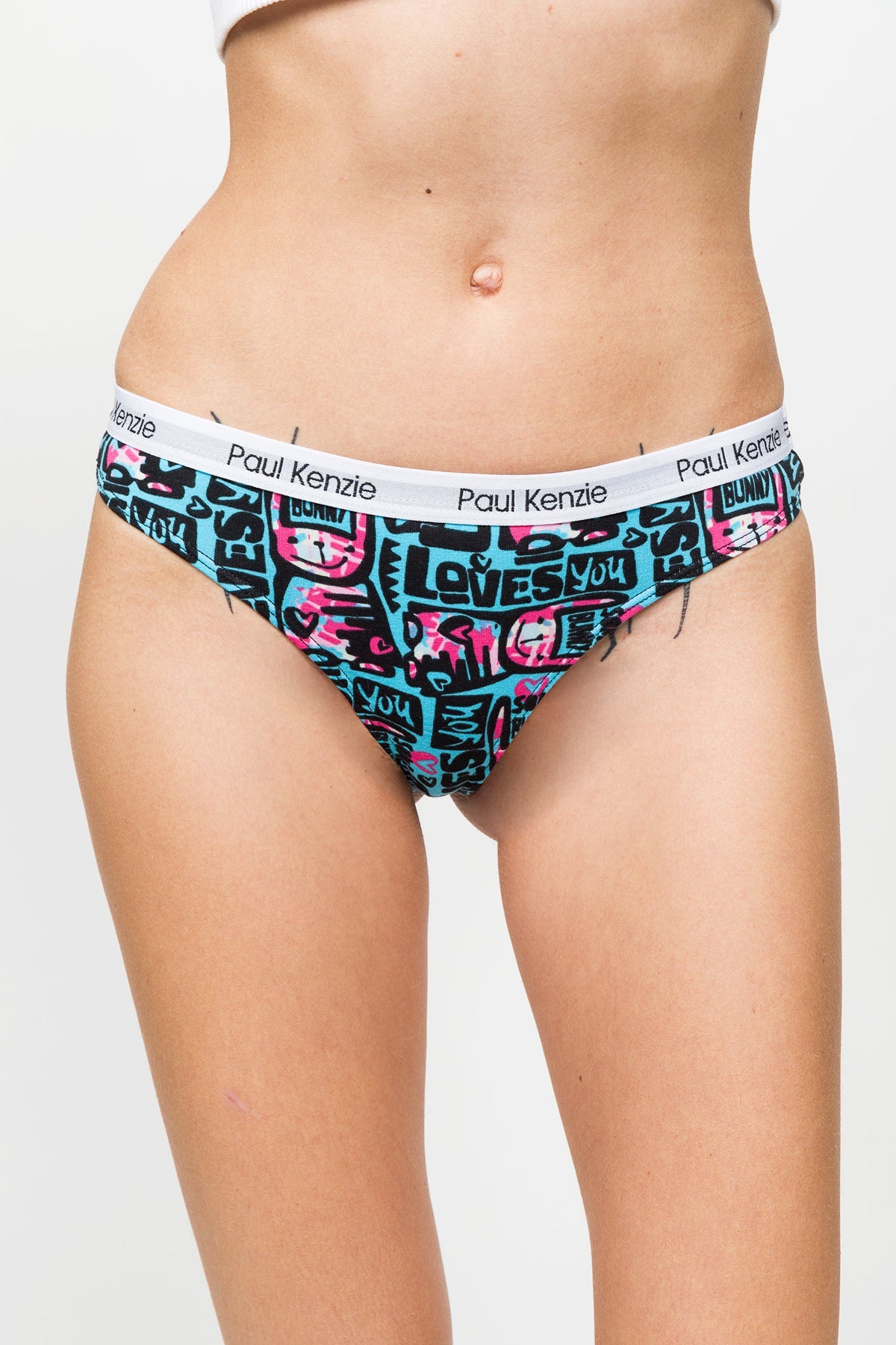 Paul Kenzie-Desenli Kadın String Külot – Unique Effect – Love Bunny-String-5-Milagron.com