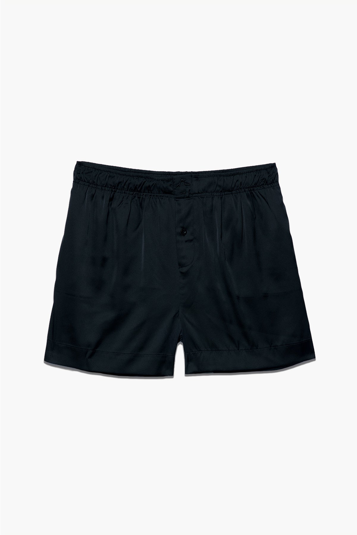 Erkek Saten Şort - Silky Black