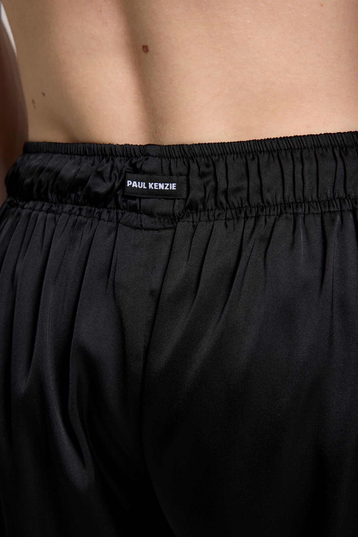 Erkek Saten Şort - Silky Black