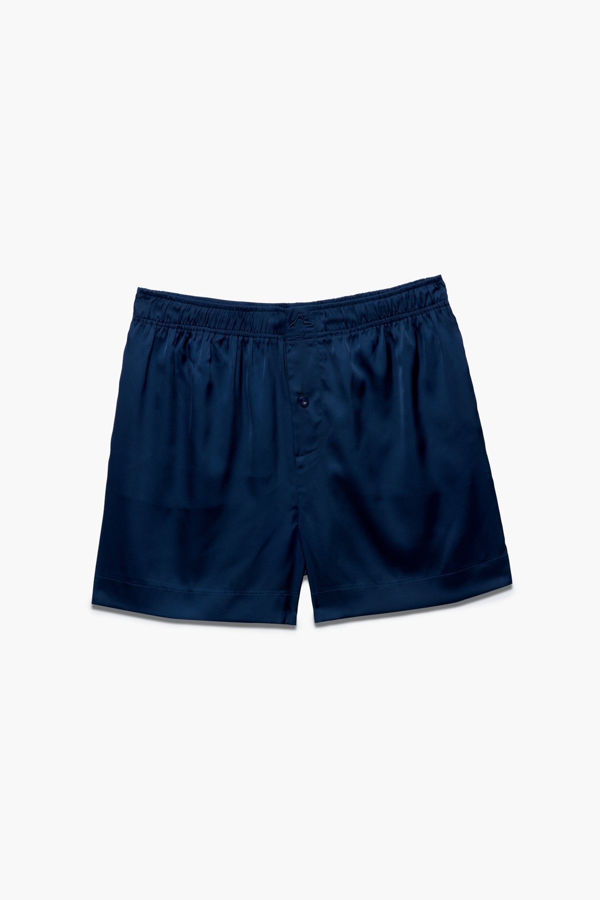 Erkek Saten Şort - Silky Navy