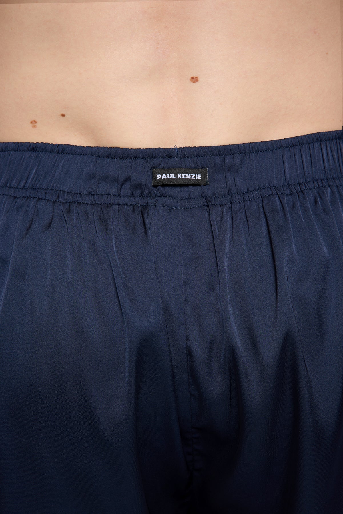 Erkek Saten Şort - Silky Navy