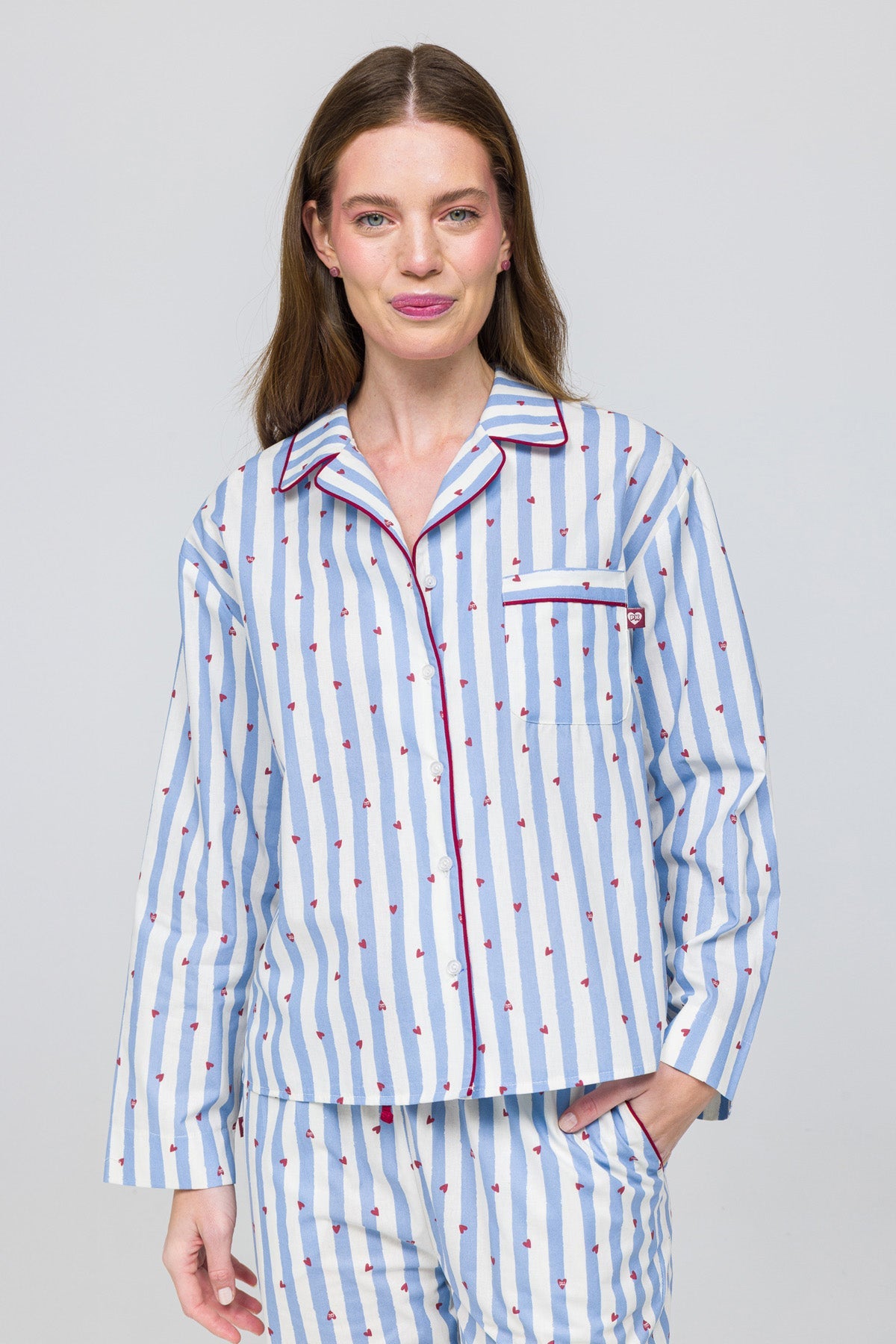 Paul Kenzie-Kadın Pijama üstü Valentine Collection Love On Line-1-Milagron.com