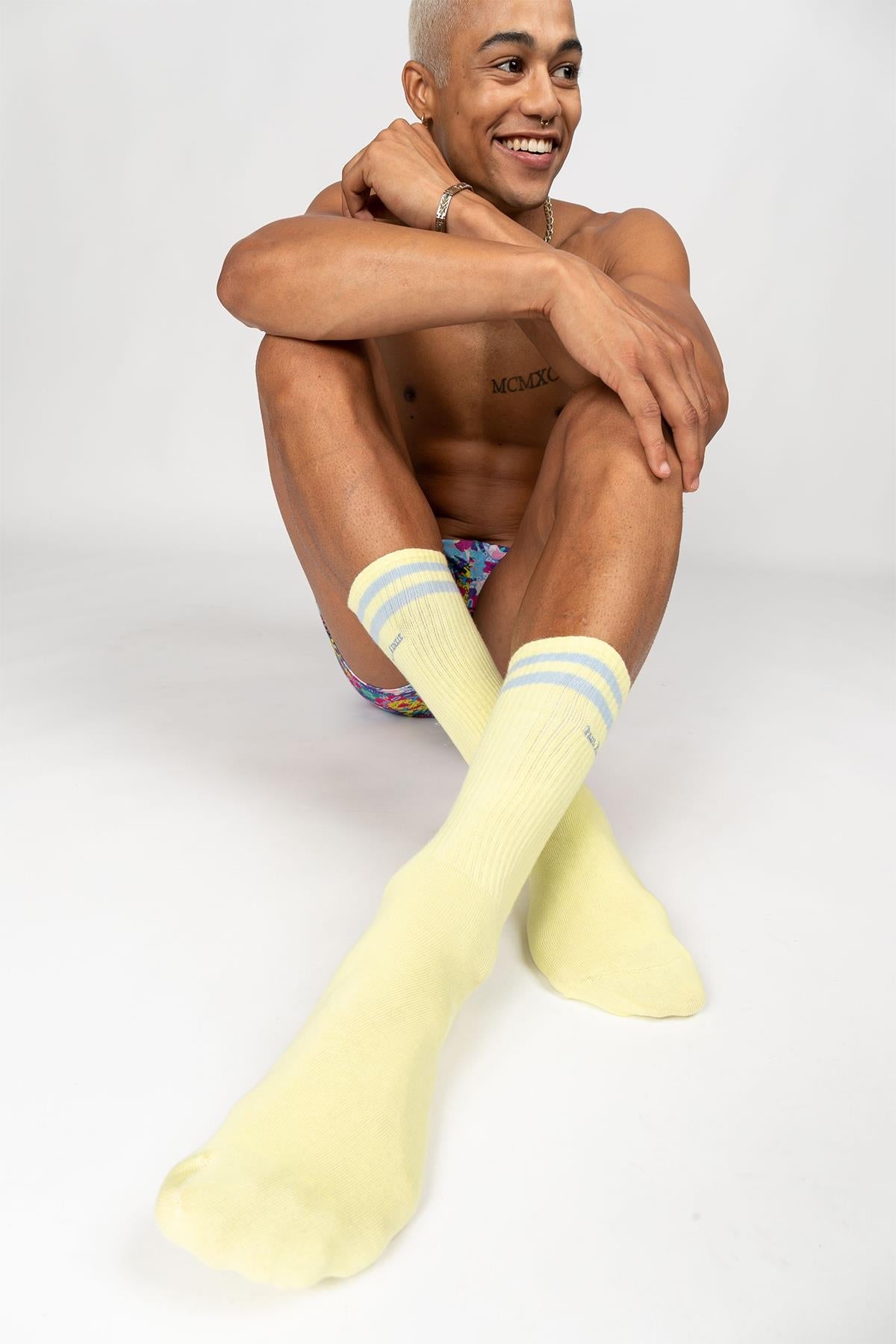 Paul Kenzie-Motley Socks Unisex Nakışlı Uzun Tenis Çorap Rainbow 1-Çorap-6-Milagron.com