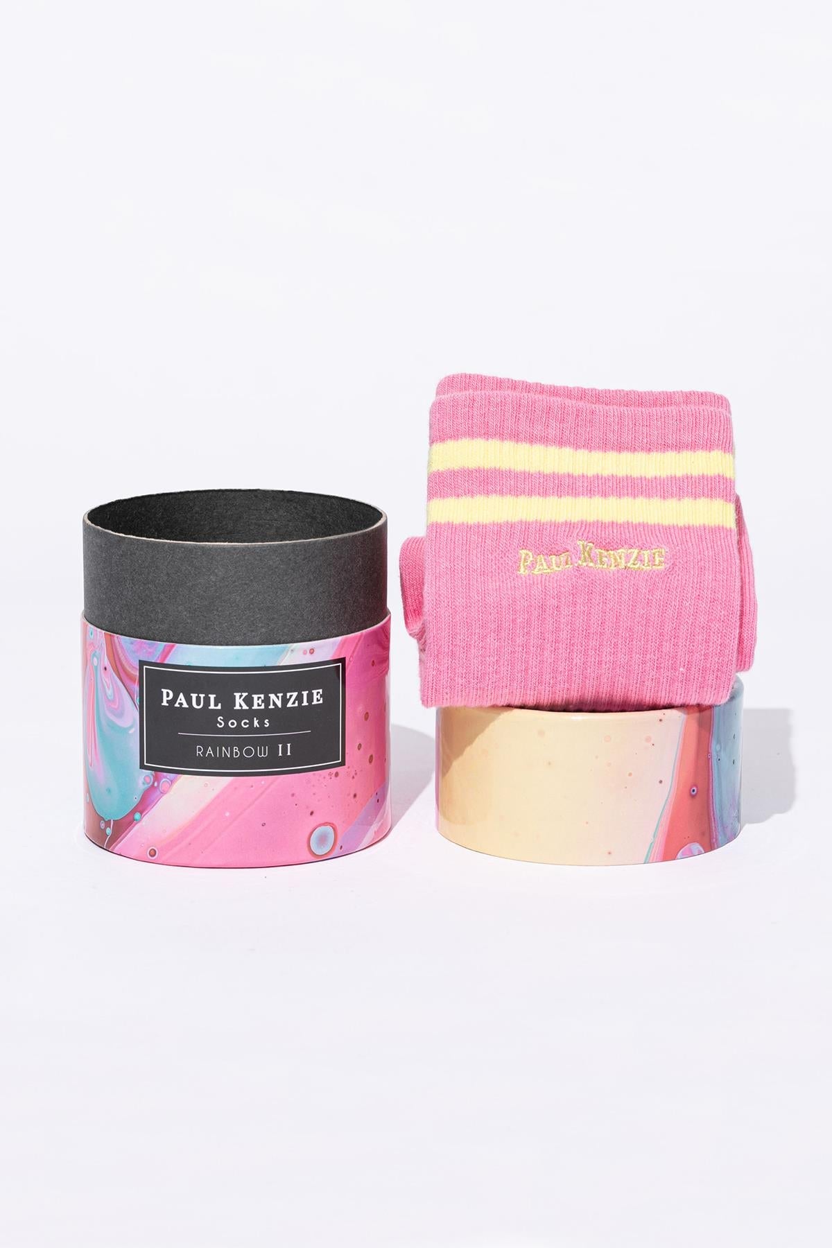 Paul Kenzie-Motley Socks Unisex Nakışlı Uzun Tenis Çorap Rainbow 2-Çorap-1-Milagron.com
