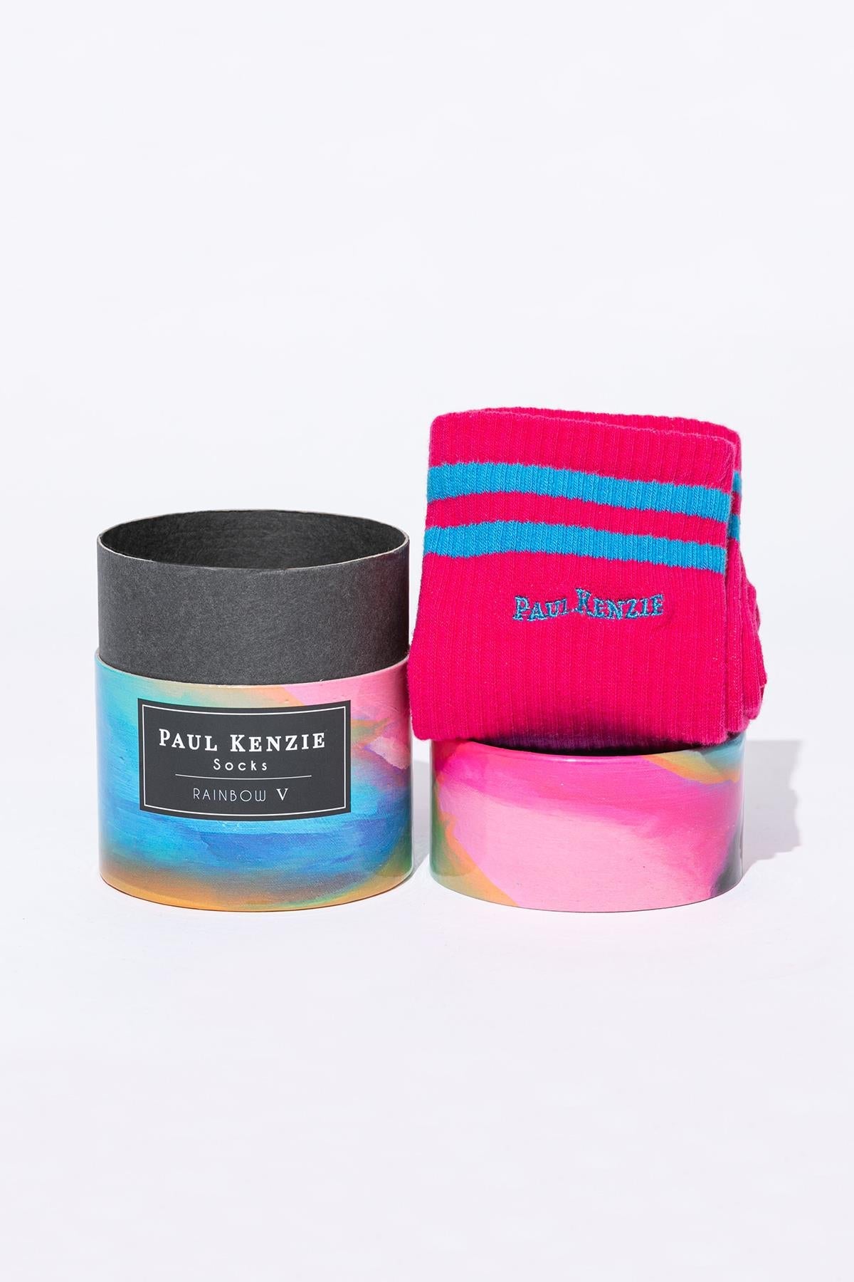 Paul Kenzie-Motley Socks Unisex Nakışlı Uzun Tenis Çorap Rainbow 5-Çorap-1-Milagron.com