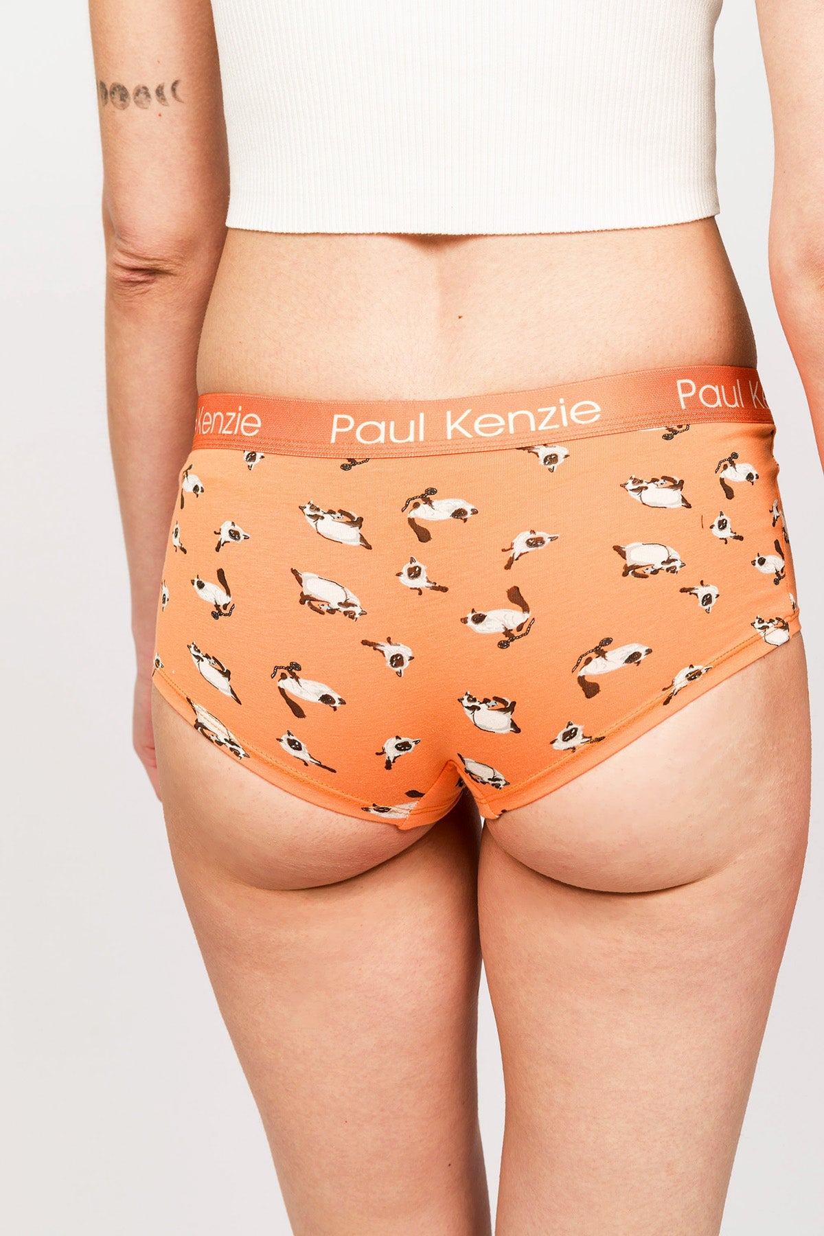 Paul Kenzie-Paul Kenzie X Kurtaran Ev Desenli Kadın Boyshort Külot Siyam-Boyshort Külot-6-Milagron.com
