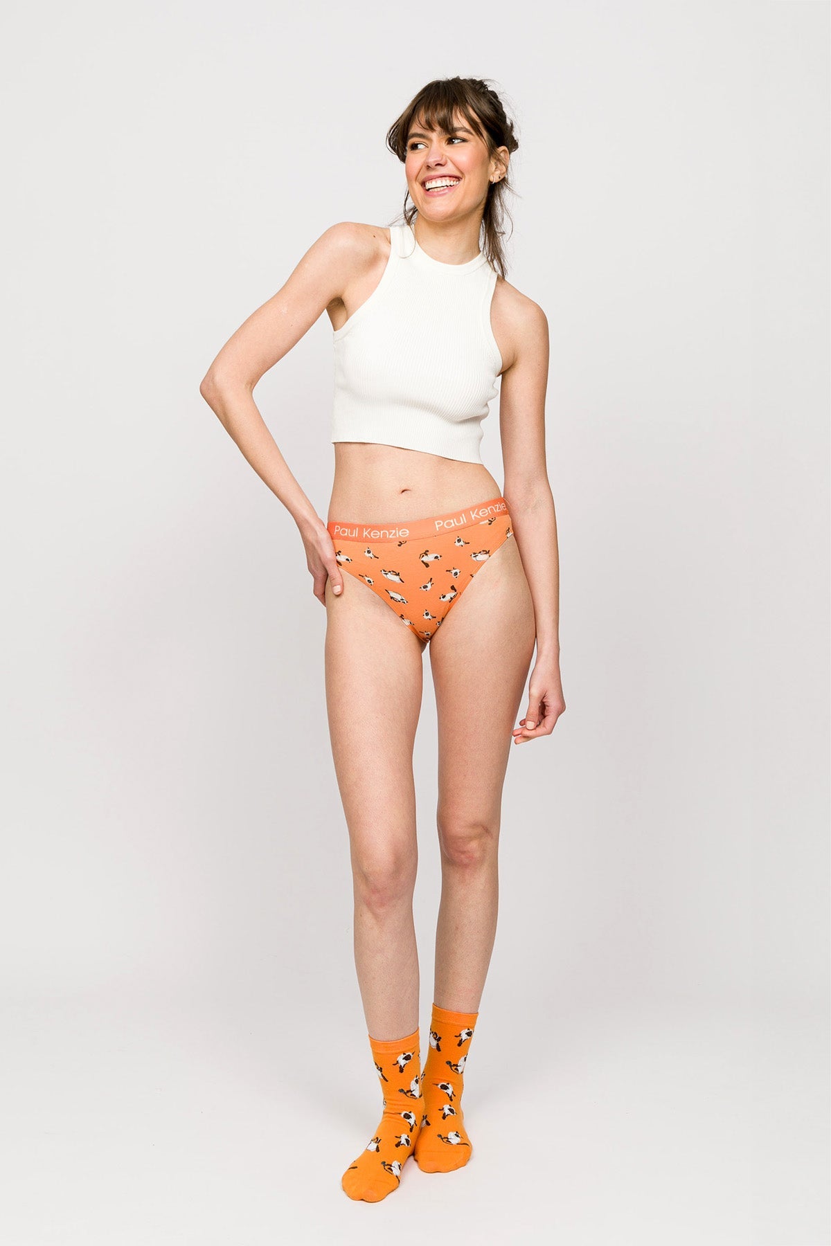 Paul Kenzie-Paul Kenzie X Kurtaran Ev Desenli Kadın Slip Külot Siyam-Slip Külot-3-Milagron.com