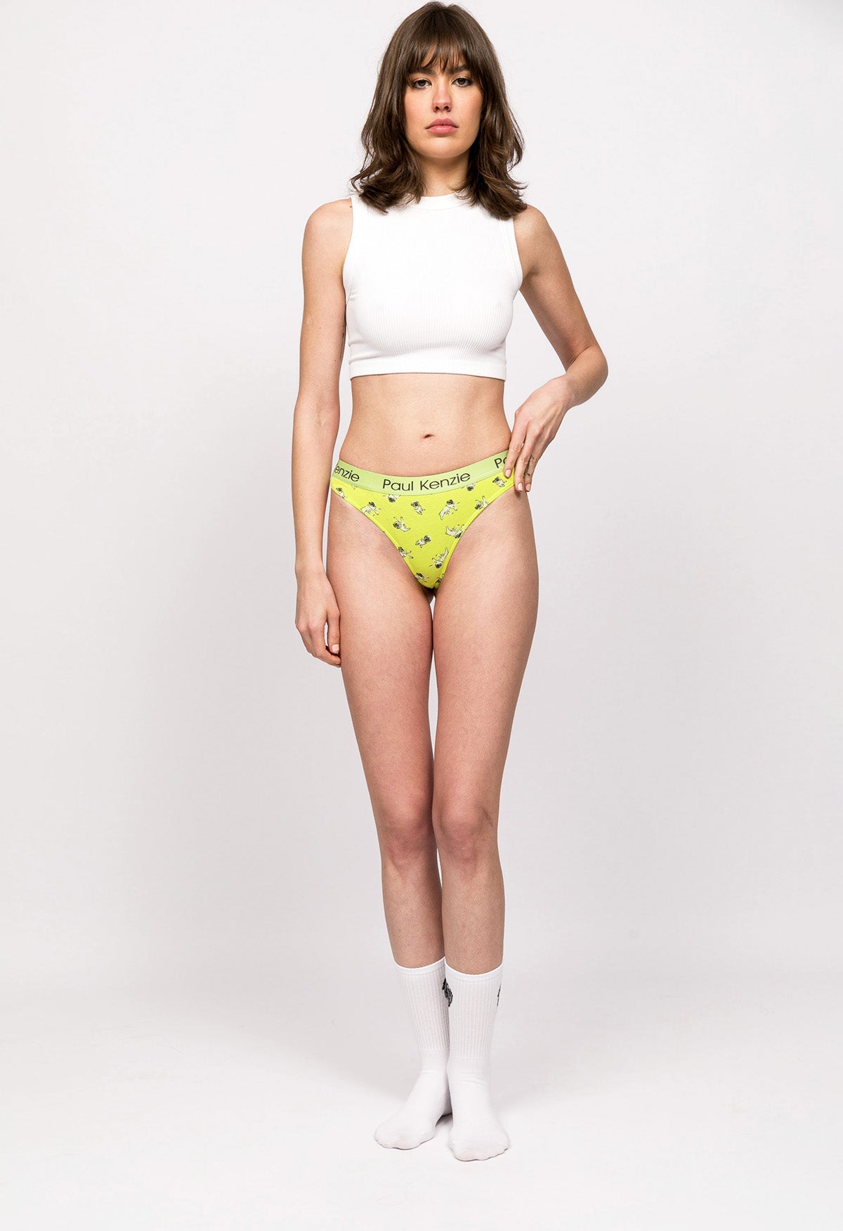 Paul Kenzie-Paul Kenzie X Kurtaran Ev Desenli Kadın String Külot Dani-String-3-Milagron.com
