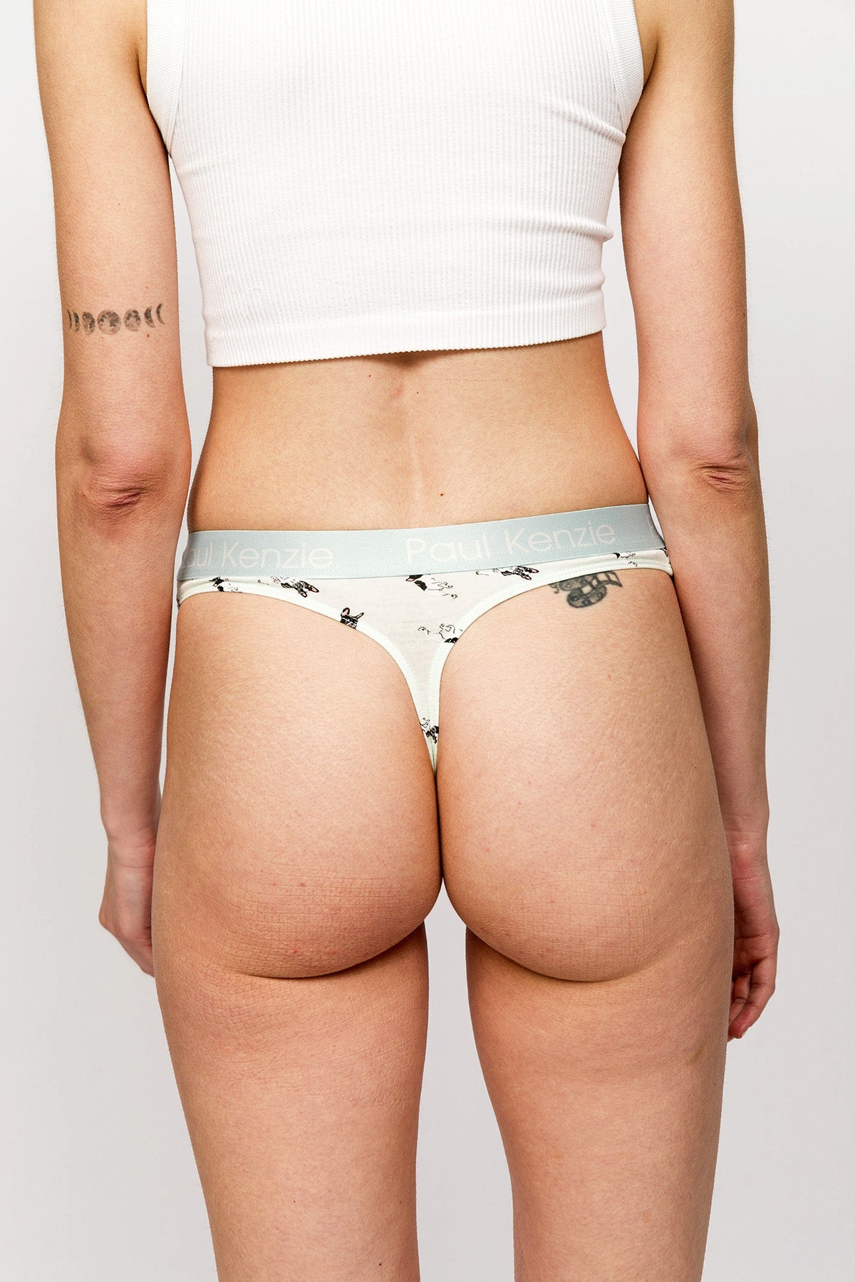 Paul Kenzie-Paul Kenzie X Kurtaran Ev Desenli Kadın String Külot Frenchie-String-6-Milagron.com