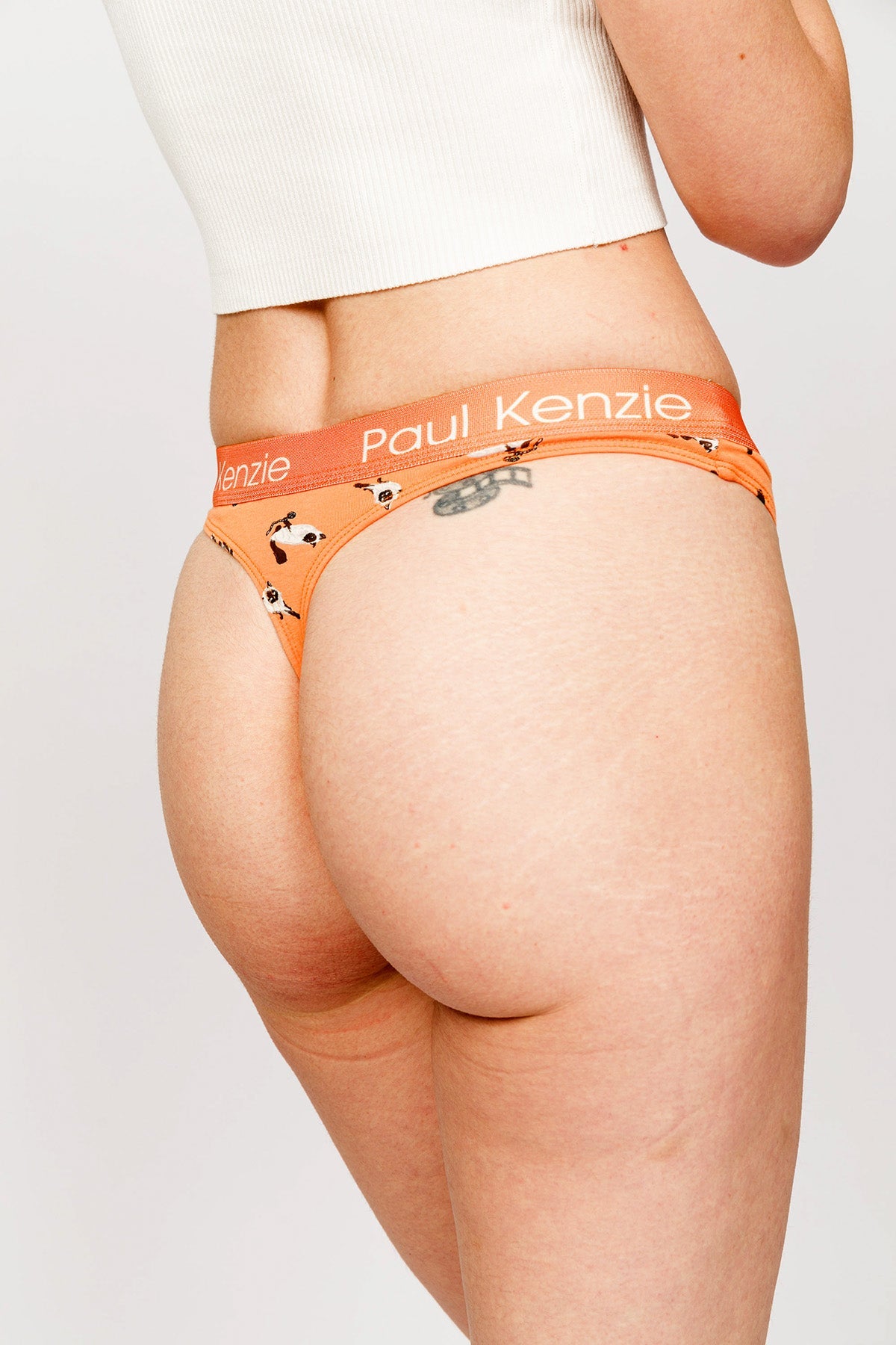 Paul Kenzie-Paul Kenzie X Kurtaran Ev Desenli Kadın String Külot Siyam-String-6-Milagron.com